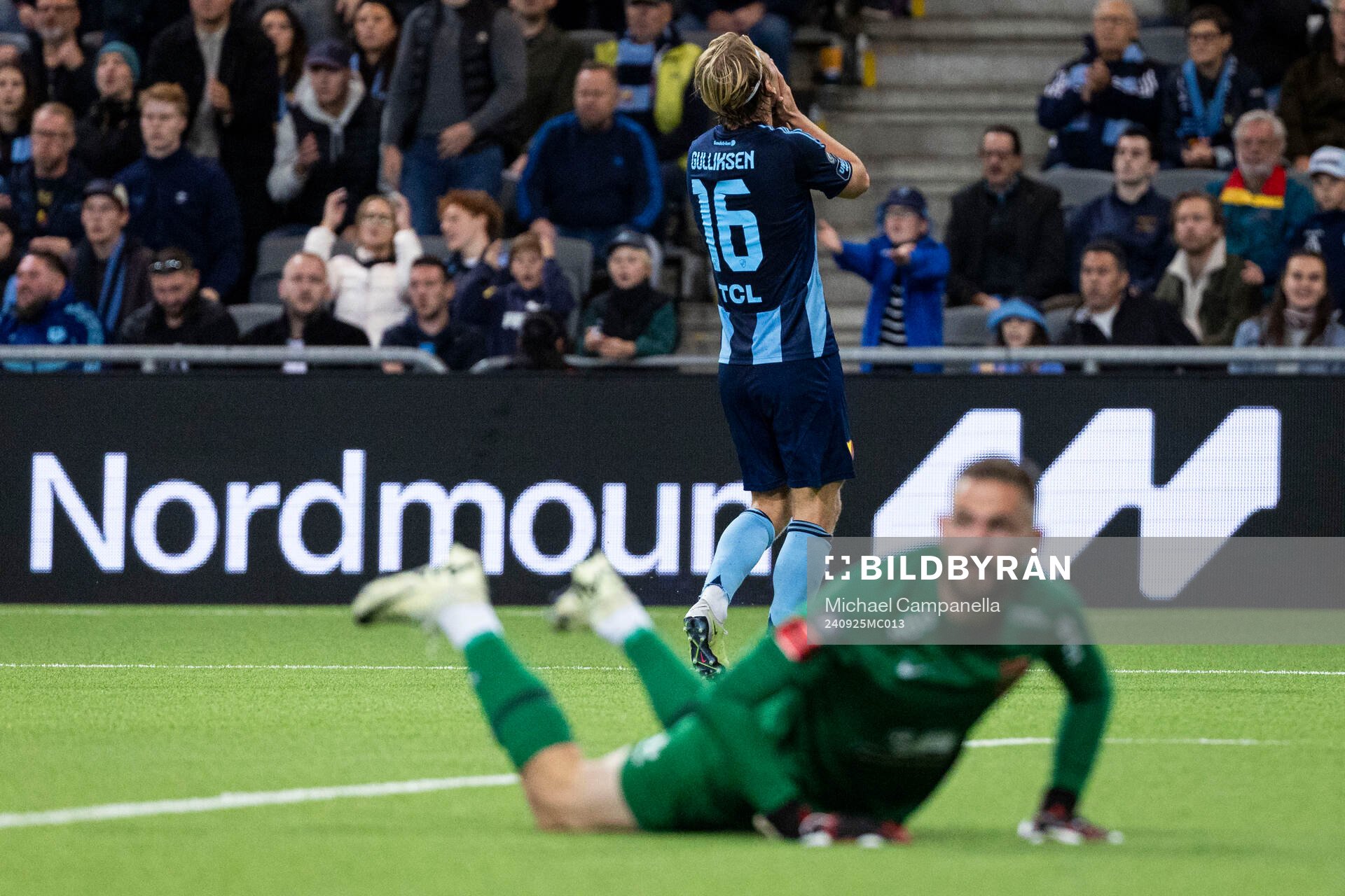 Djurgårdens Tobias Gulliksen deppar