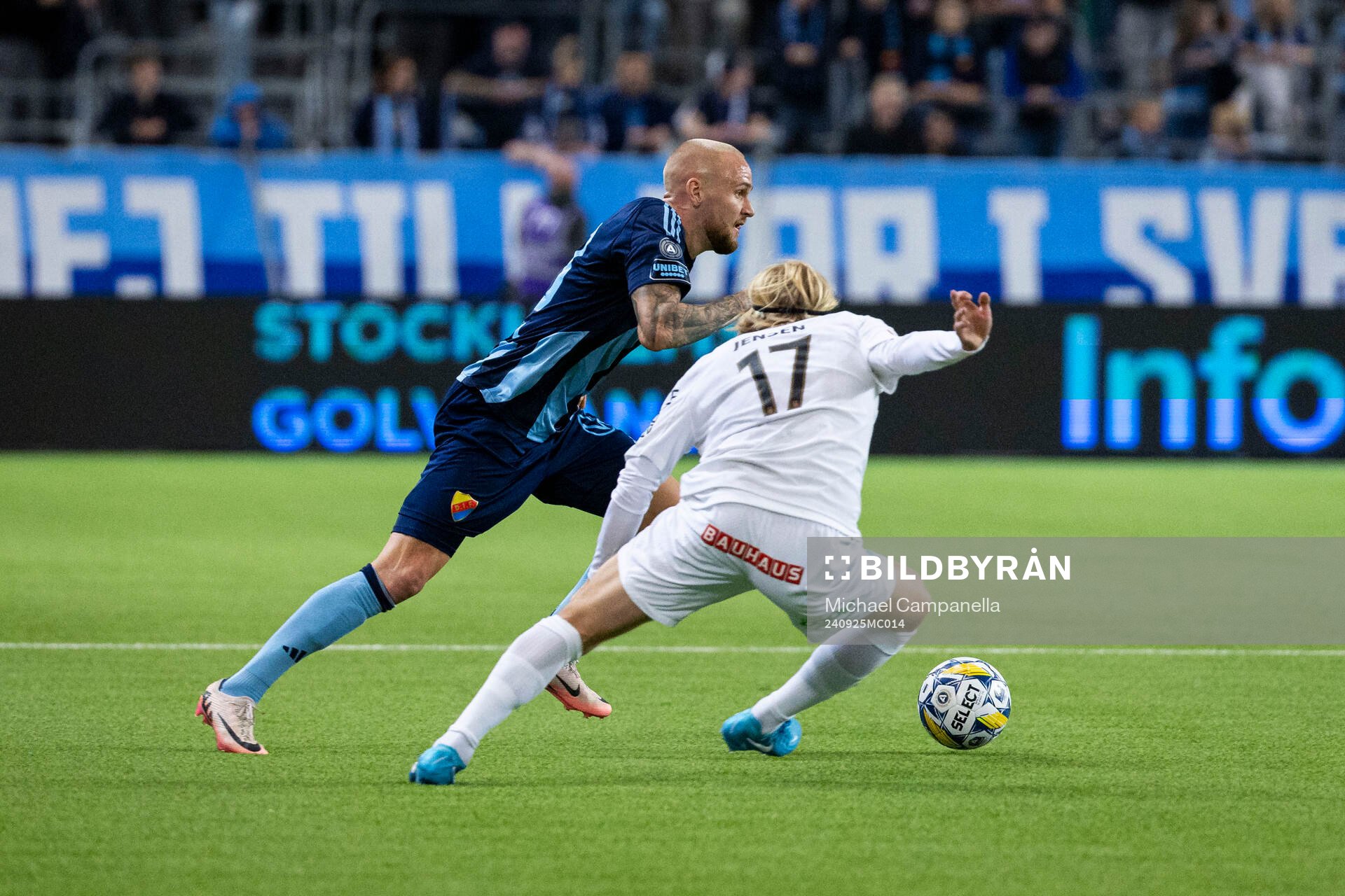 Djurgårdens Adam Ståhl och Brommapojkarnas Alexander