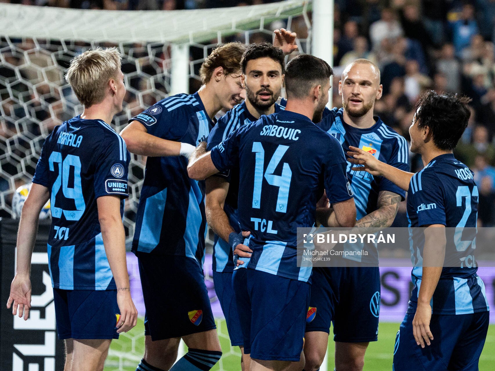 Djurgårdens spelare jublar