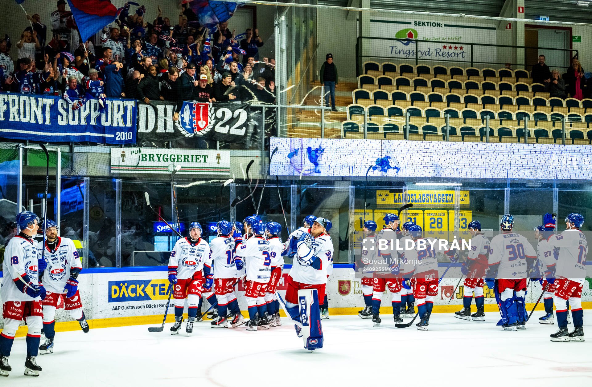 Oskarshamns spelare jublar