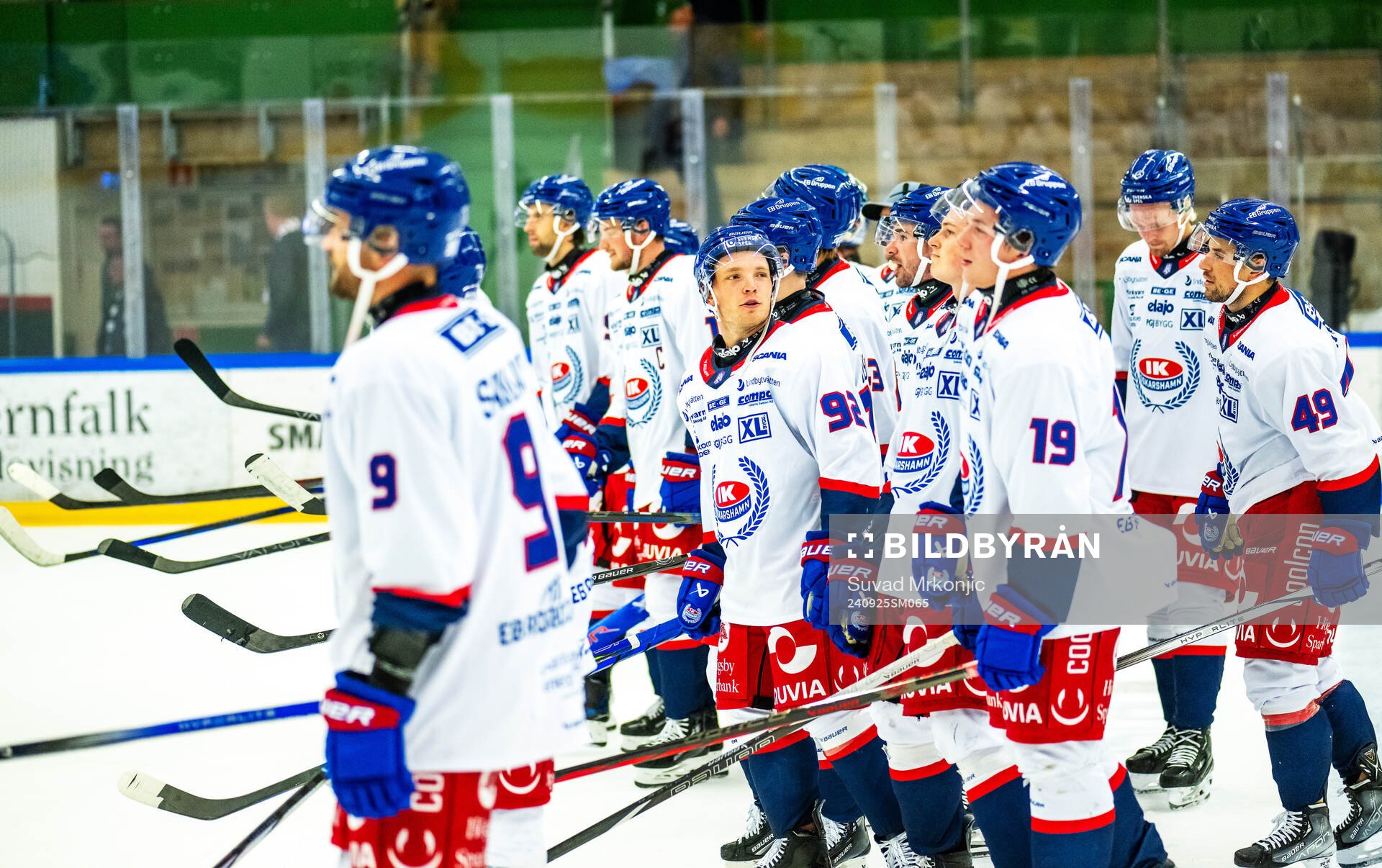 Oskarshamns spelare jublar