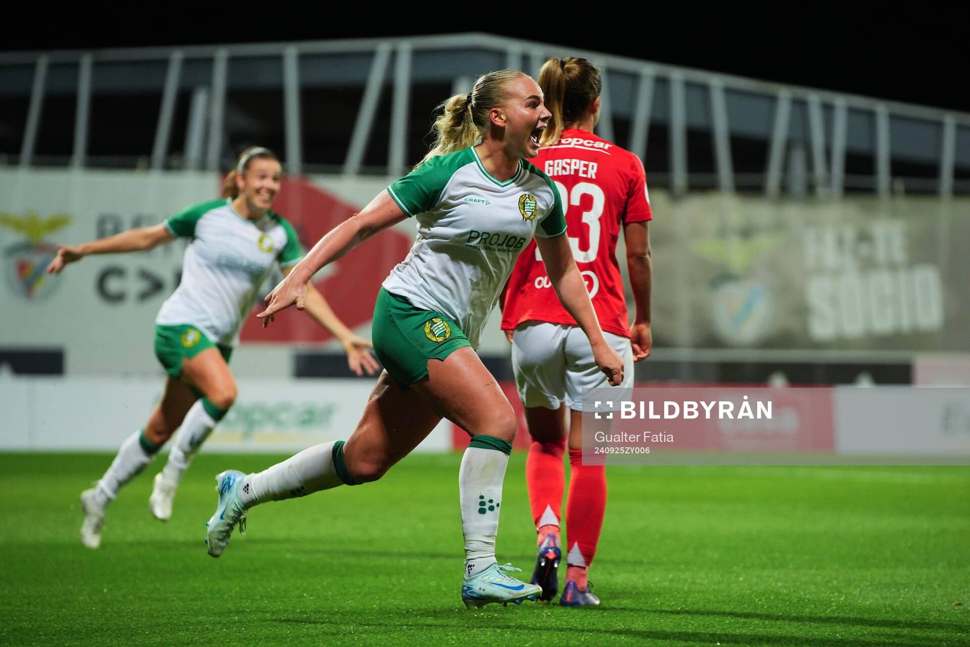 Cathinka Tandberg of Hammarby celebrates