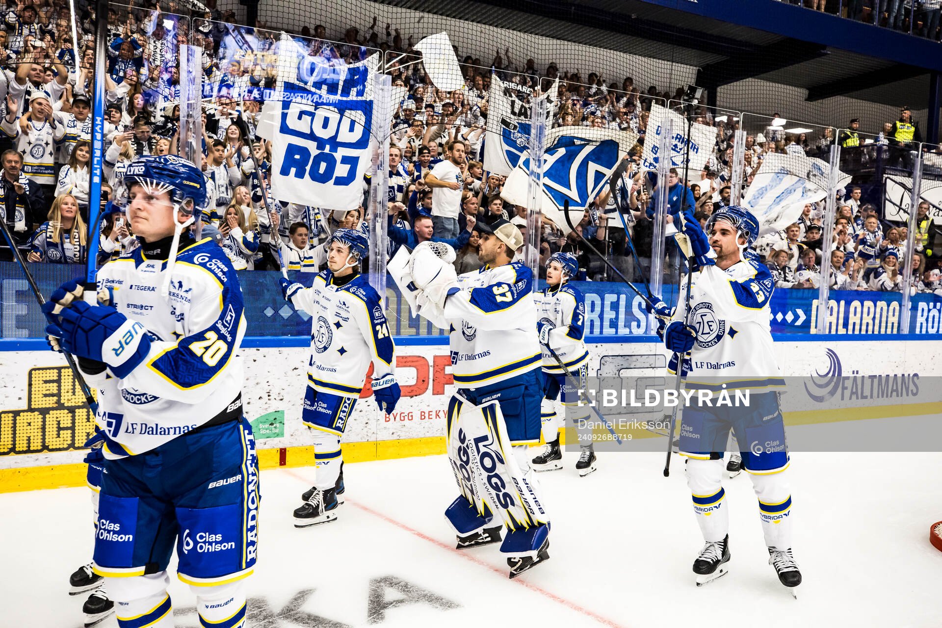 Leksands spelarna jublar
