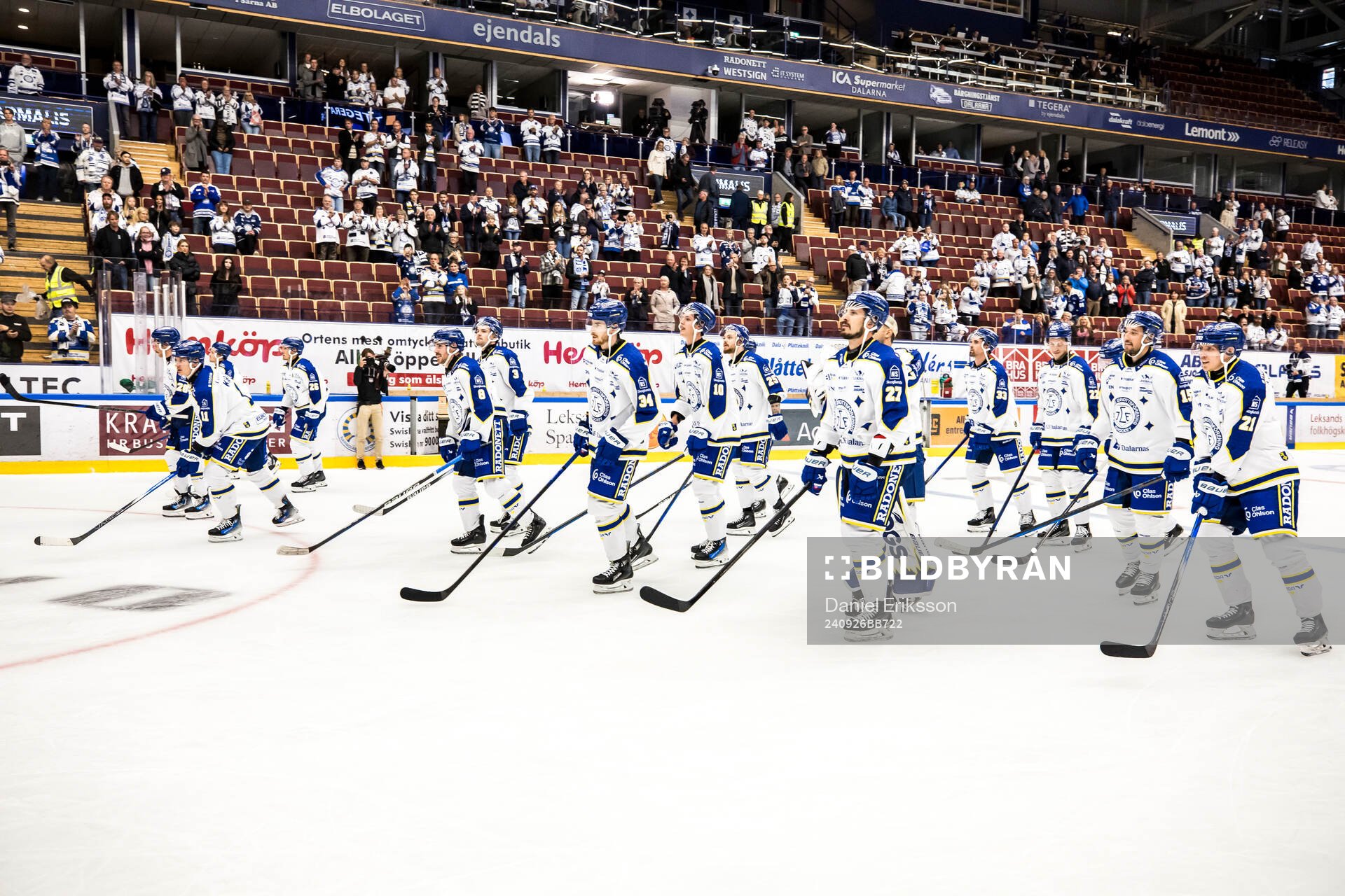 Leksands spelarna jublar