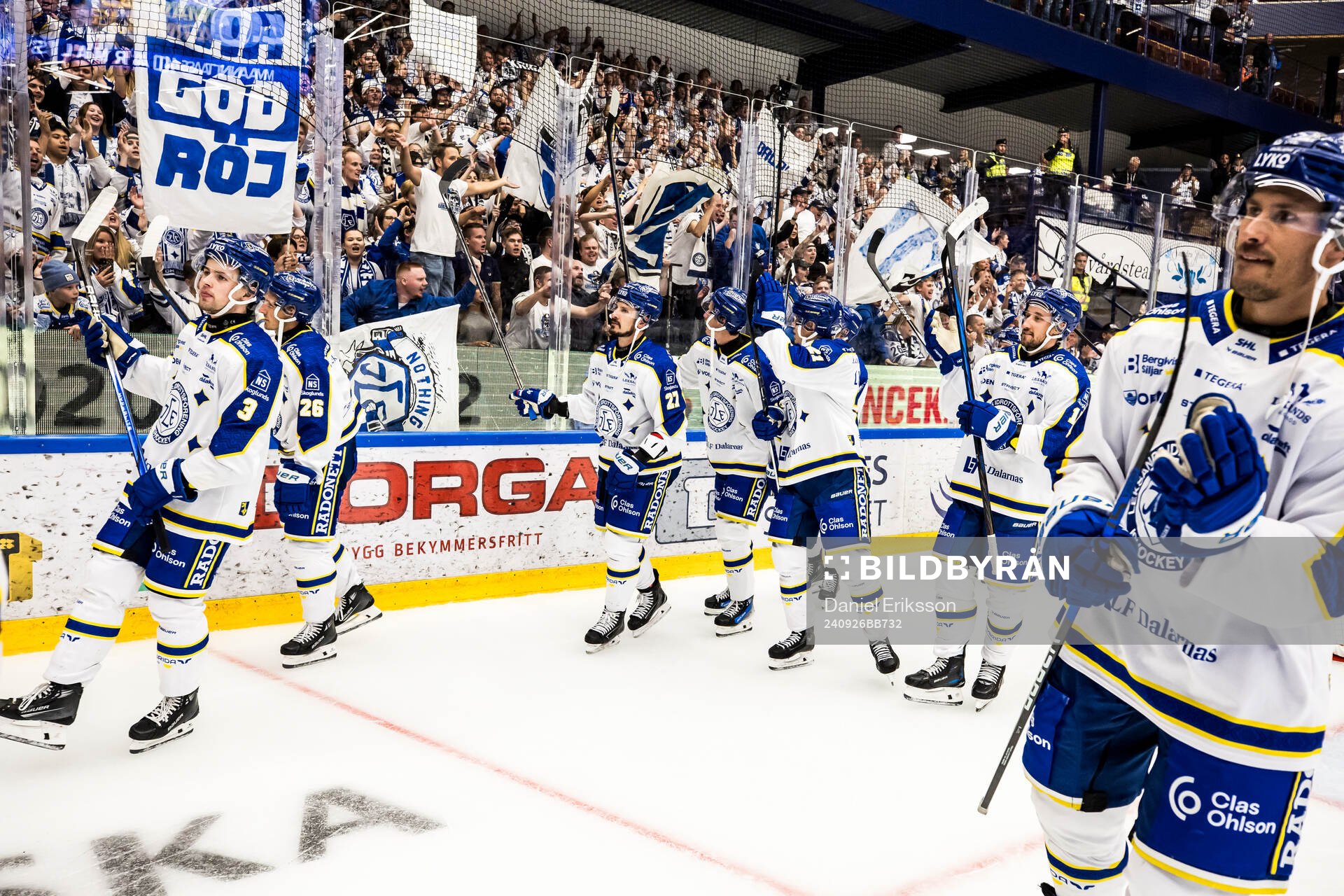 Leksands spelarna jublar