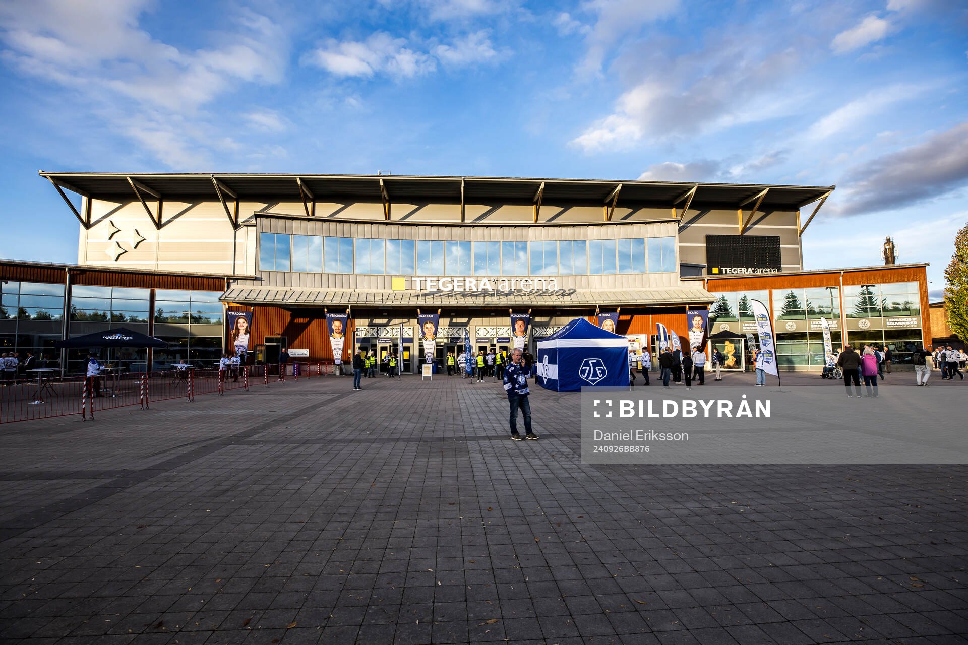 Tegera Arena innan ishockeymatchen i SHL mellan Leksand och