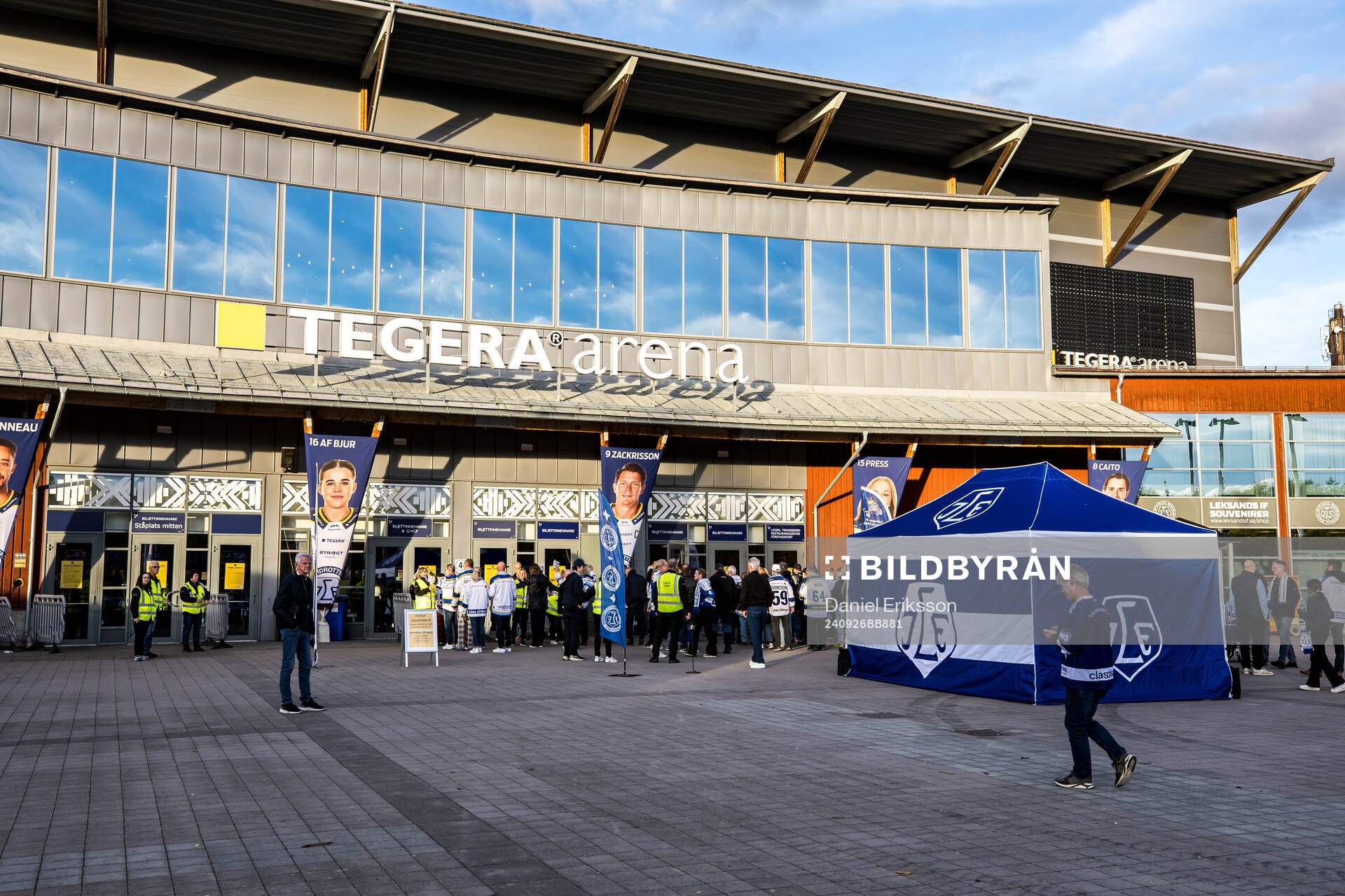 Tegera Arena innan ishockeymatchen i SHL mellan Leksand och