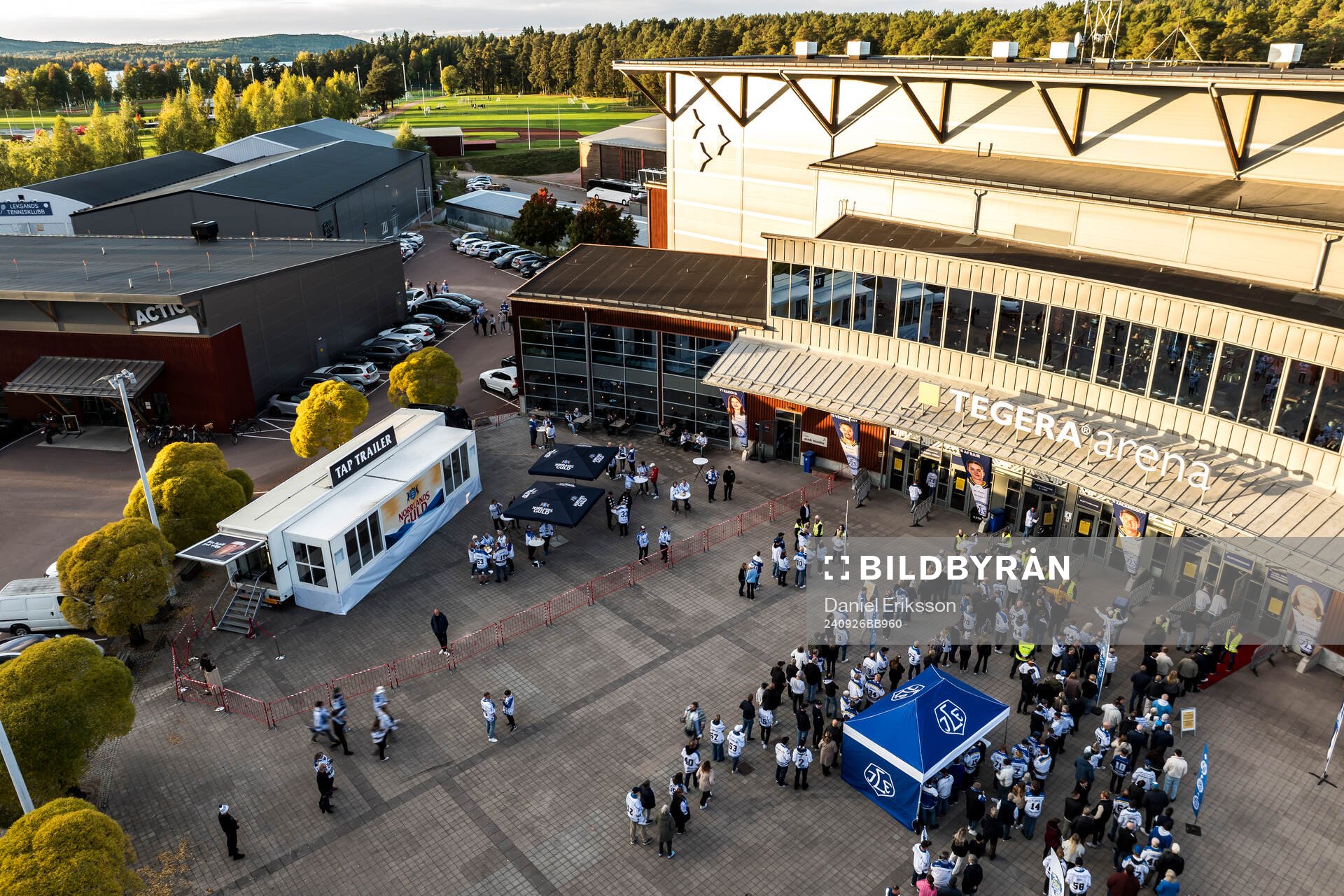 Tegera arena och tap trailer från Norrlands guld innan