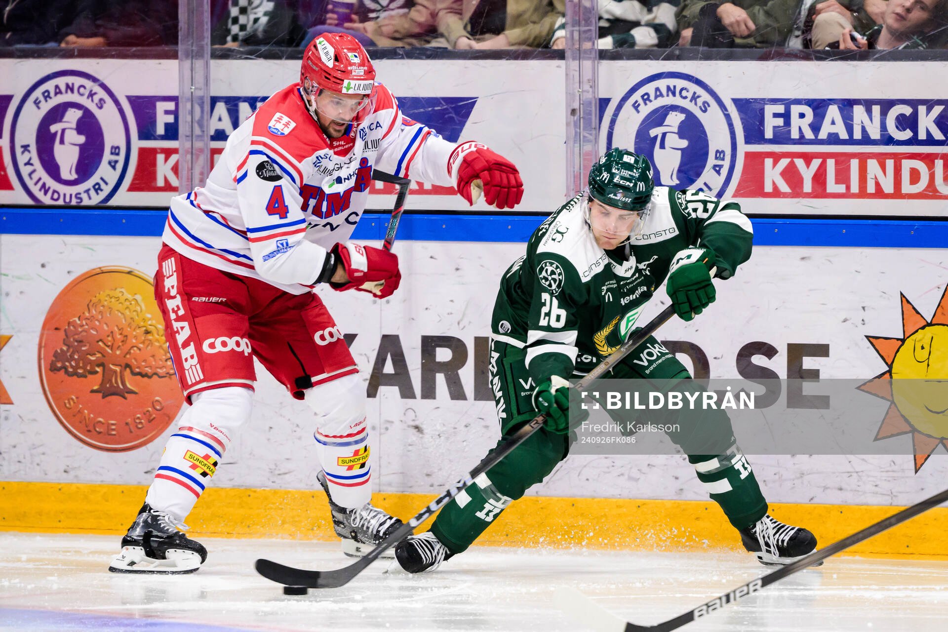 Timrås Tim Erixon och Färjestads Joel Nyström