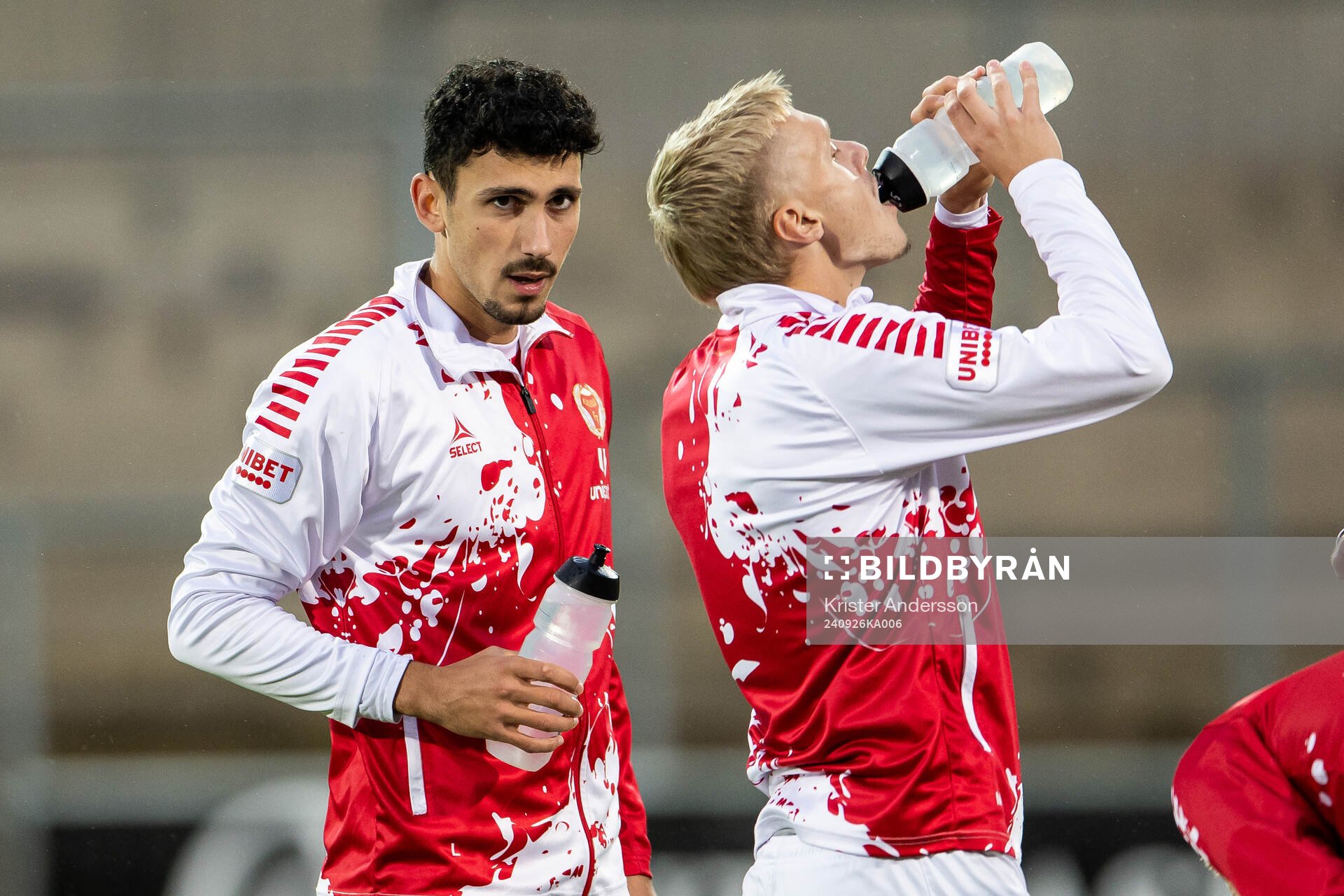 Kalmars Dion Krasniqi inför fotbollsmatchen i Allsvenskan mellan Halmstad och Kalmar den 26 september 2024 i Halmstad. 