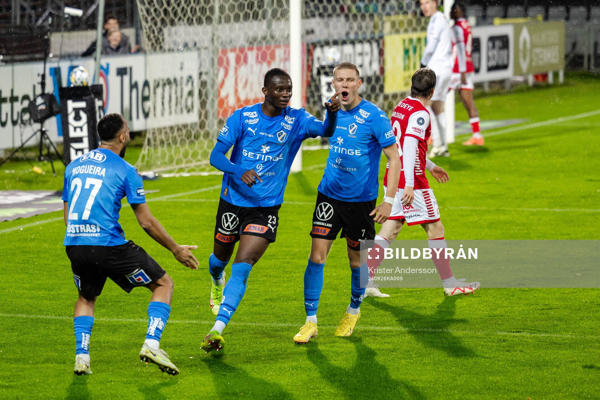 Halmstads Yannick Agnero jublar