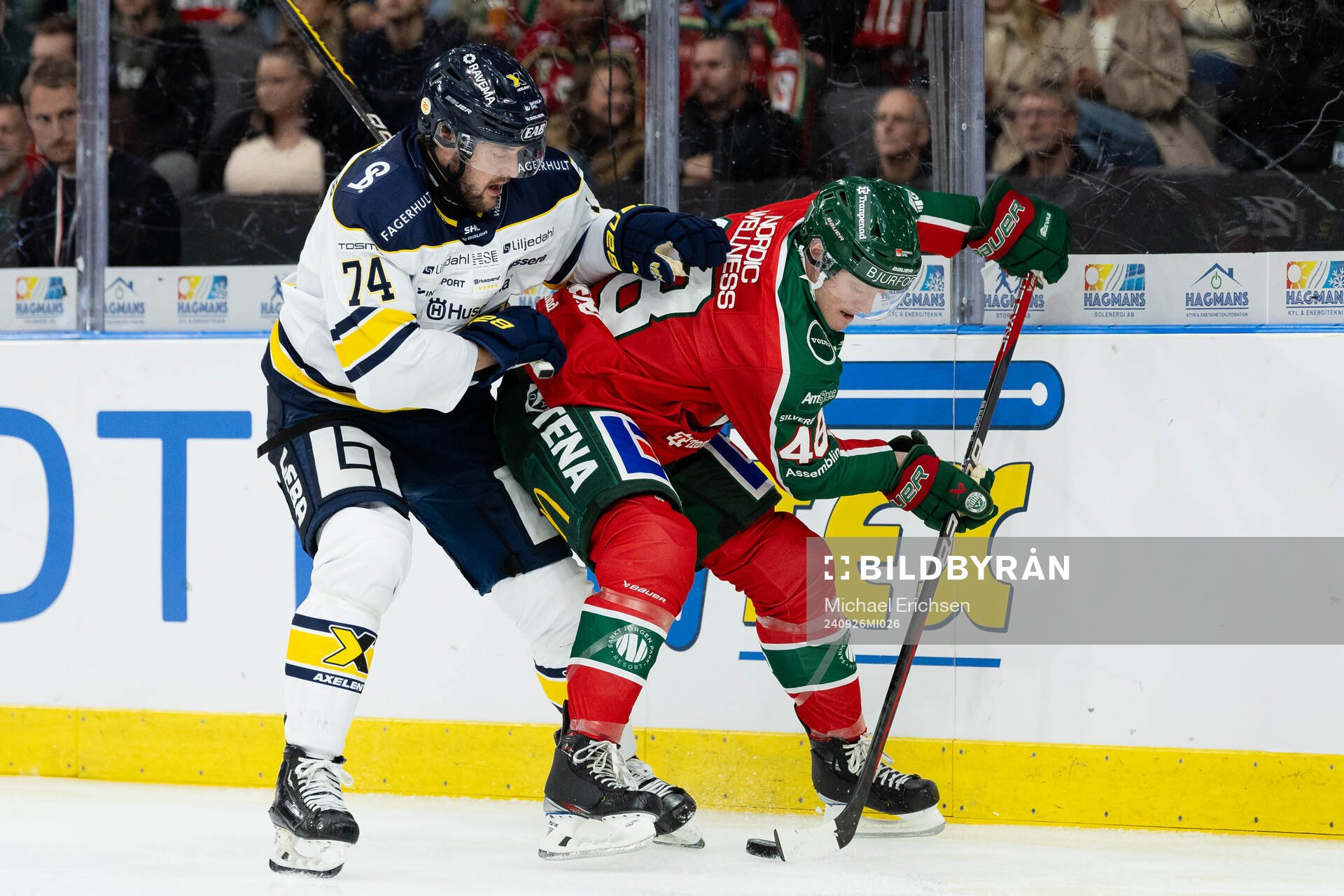 HV71s Sean Day och Frölundas Carl Klingberg