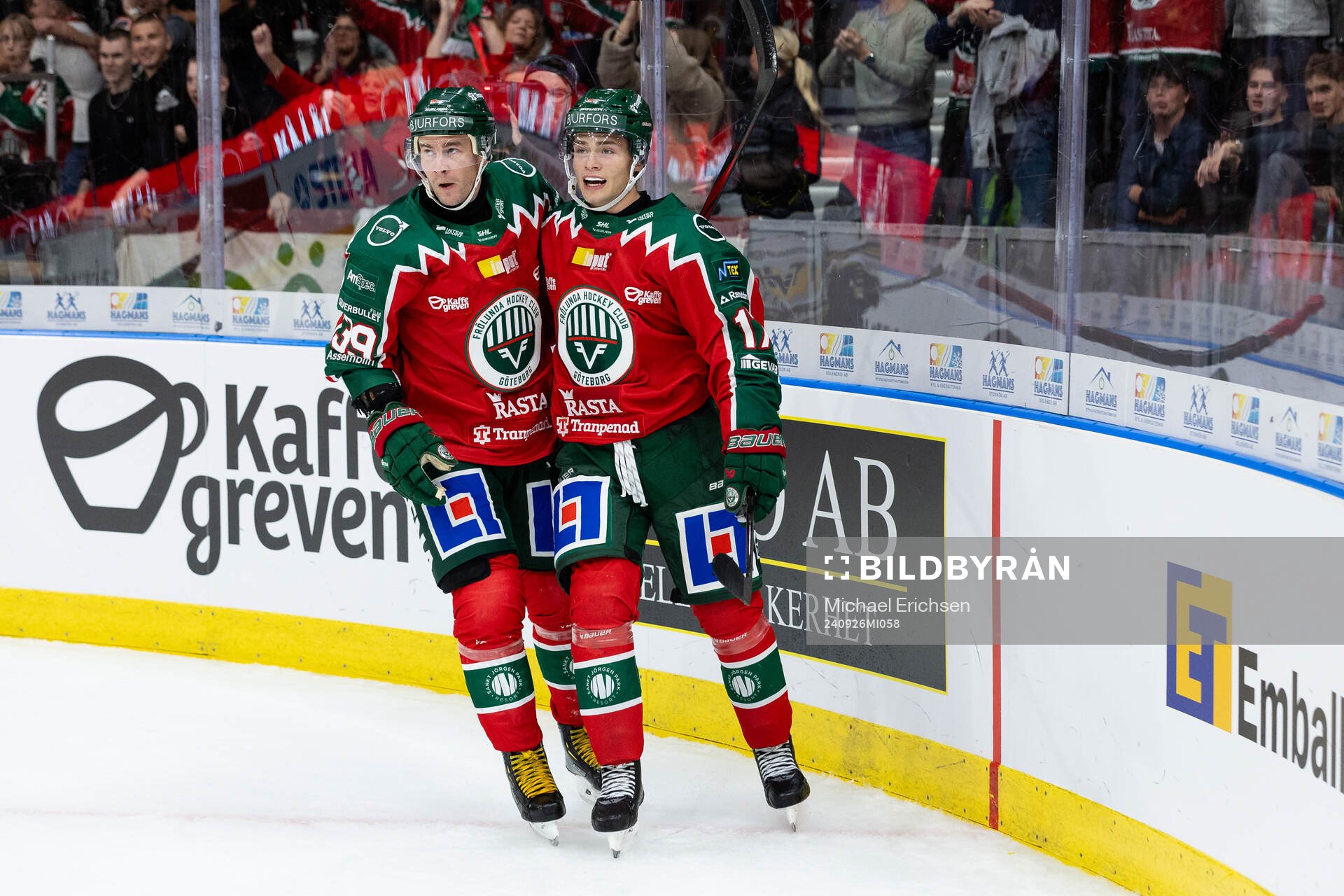 Frölundas Isac Born jublar