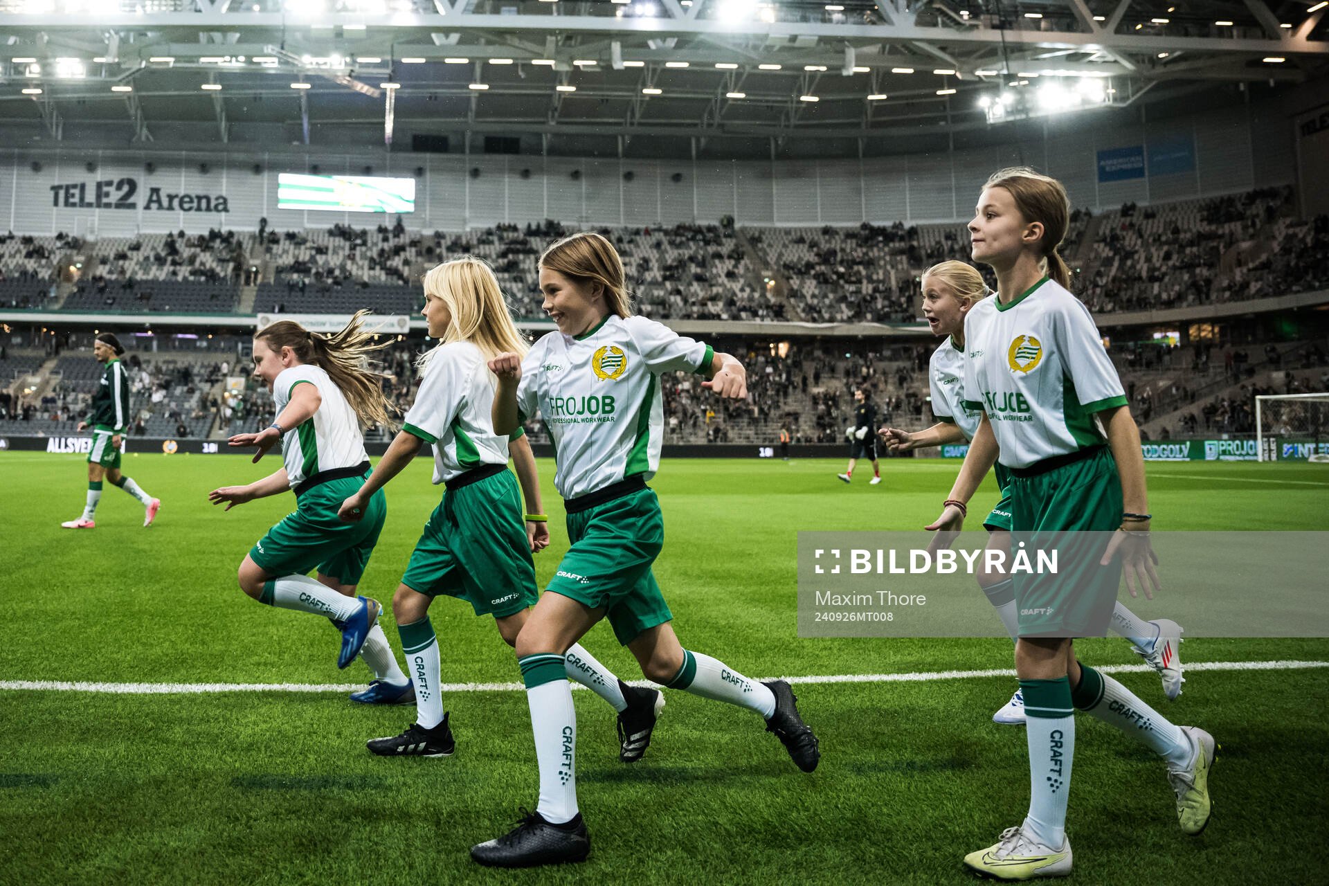 Och Knattar till Hammarby inför fotbollsmatchen i Allsvenskan mellan Hammarby och Häcken den 26 september 2024 i Stockholm. 