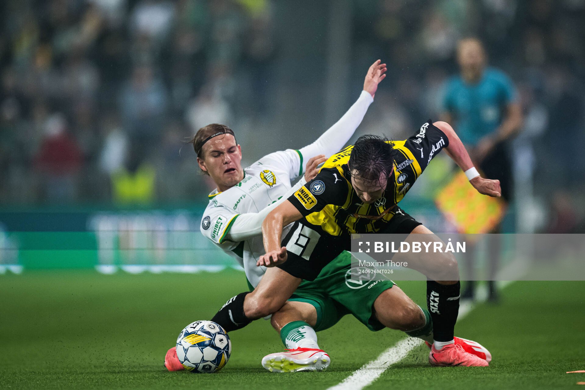 Hammarbys Markus Karlsson och Häckens Lars Olden Larsen