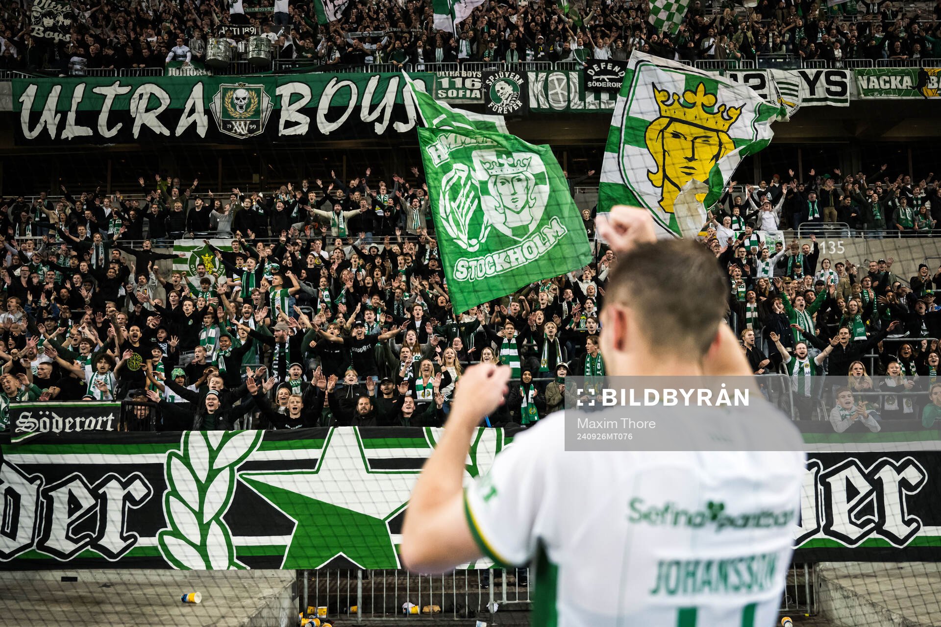 Hammarbys Oscar Johansson Schellhas jublar