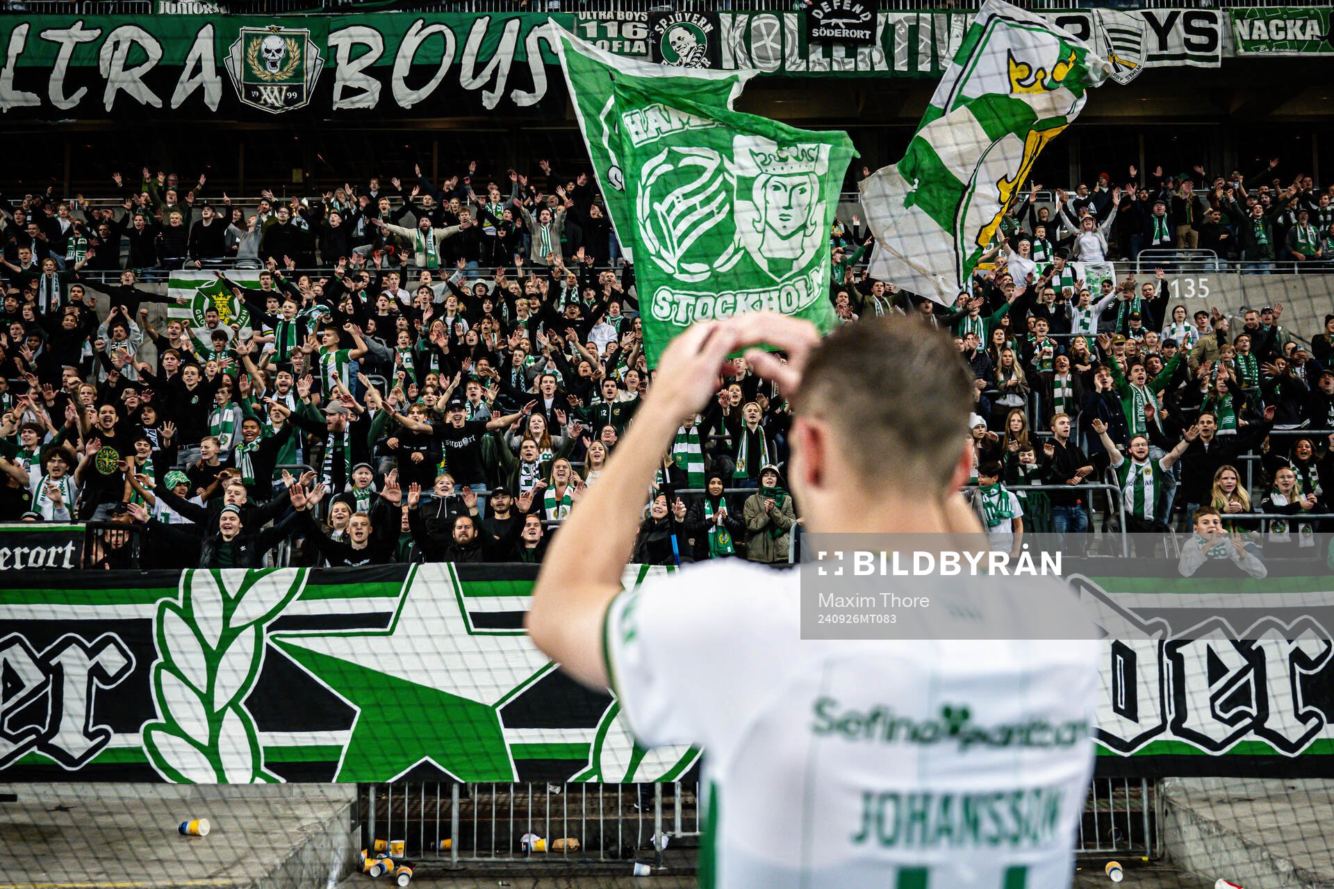 Hammarbys Oscar Johansson Schellhas jublar