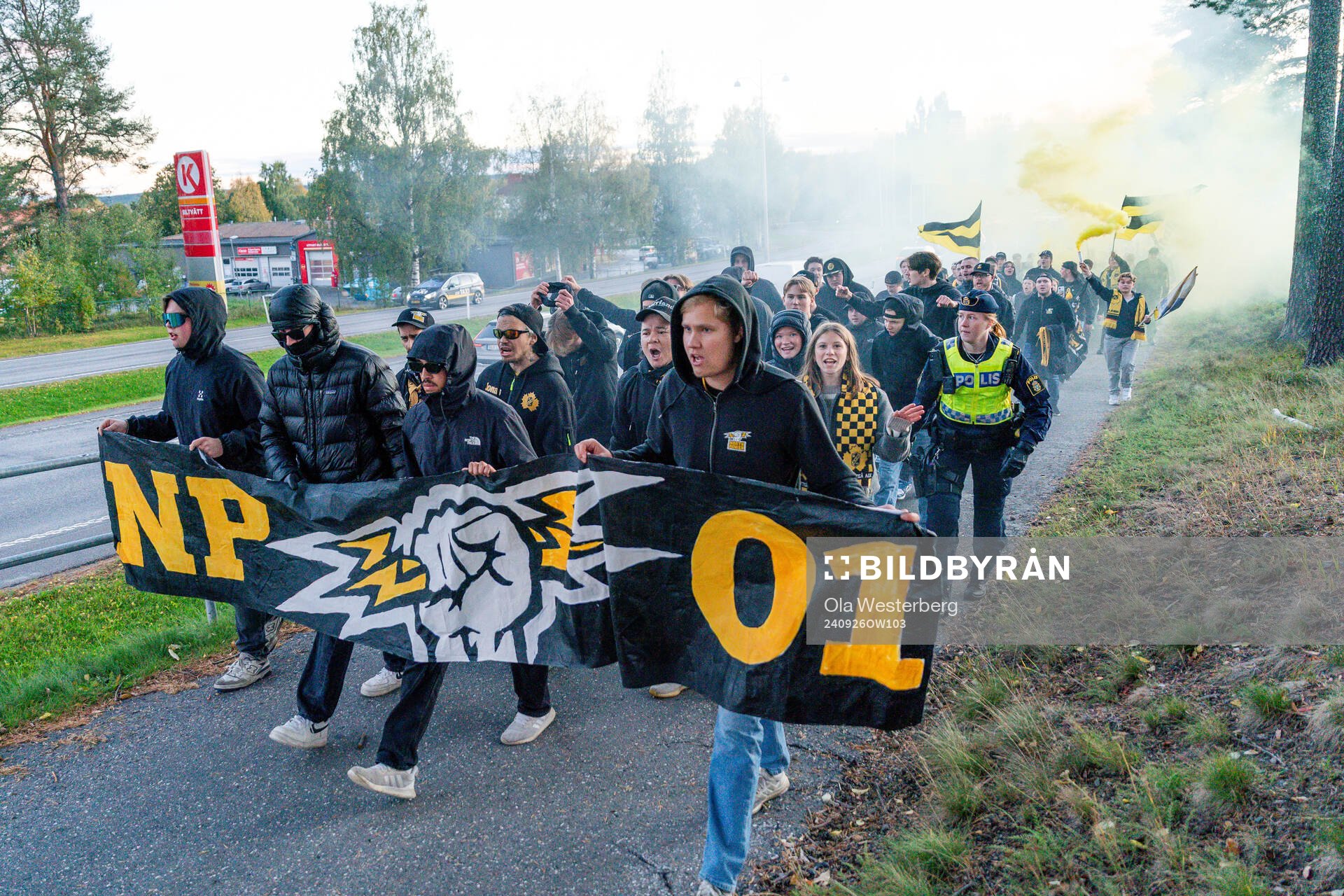 North Power före ishockeymatchen i SHL mellan Skellefteå