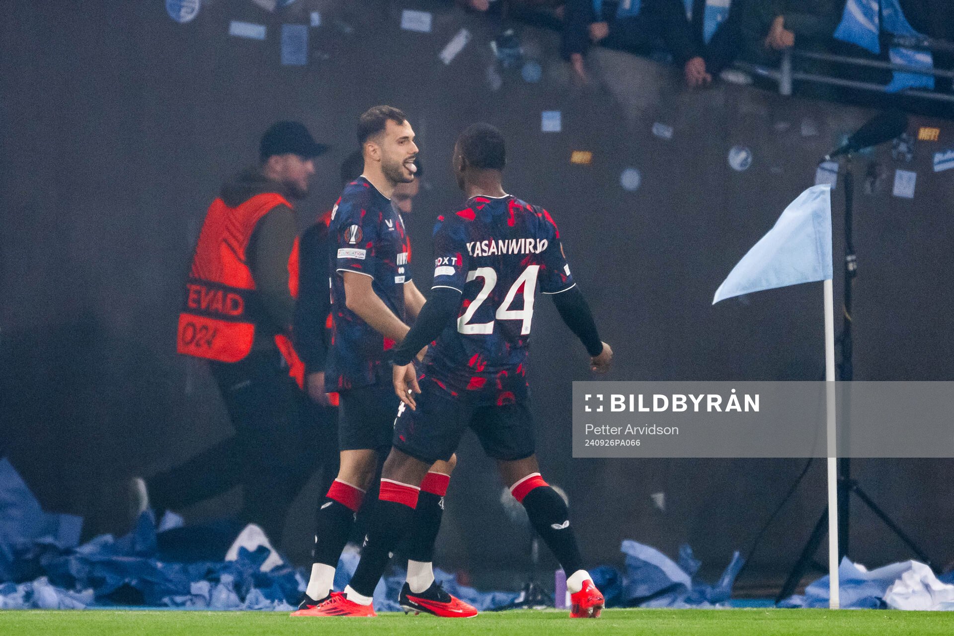 Nedim Bajrami of Rangers celebrates the 0-1 goal