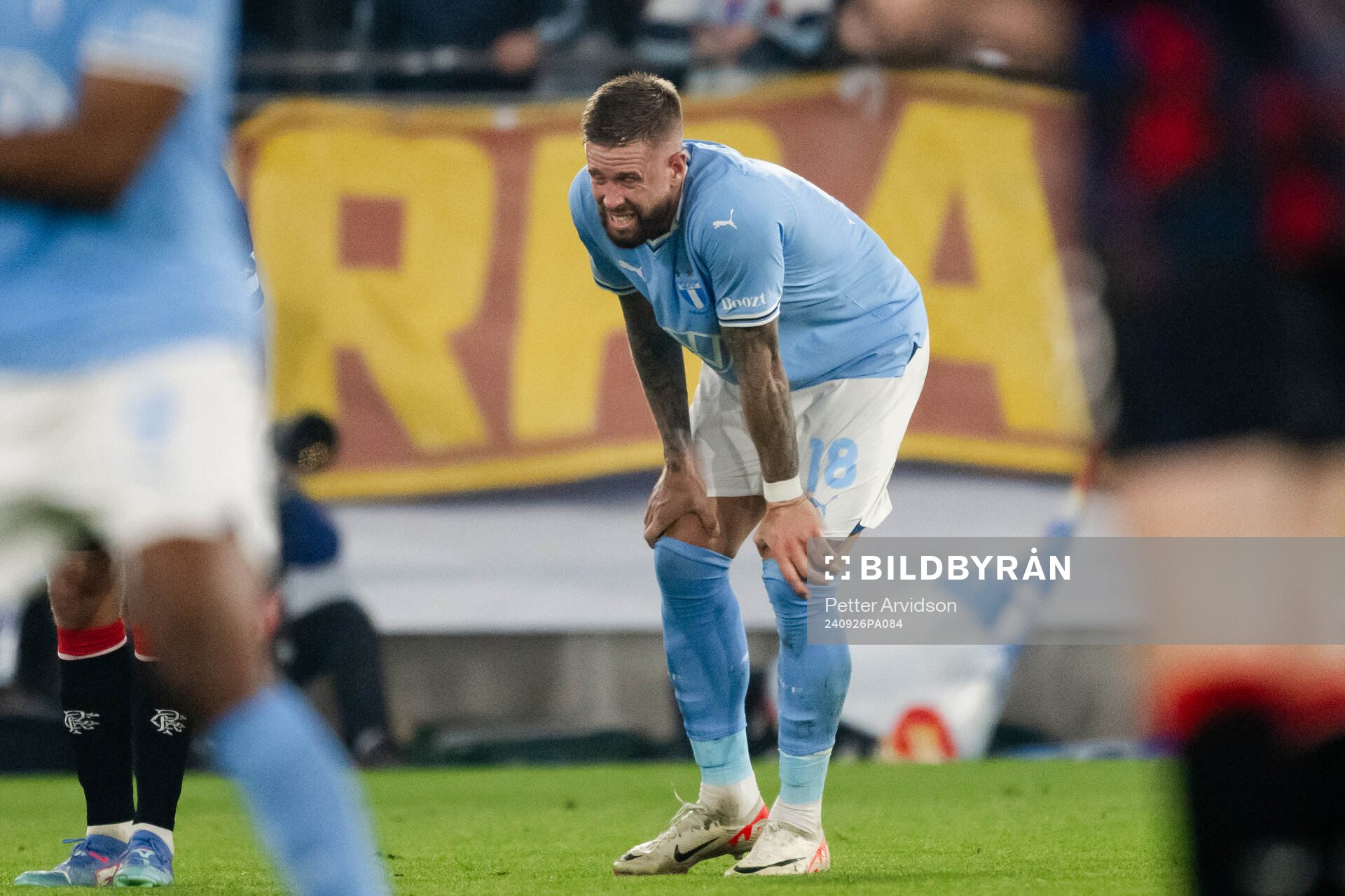 Pontus Jansson of Malmö FF in pain