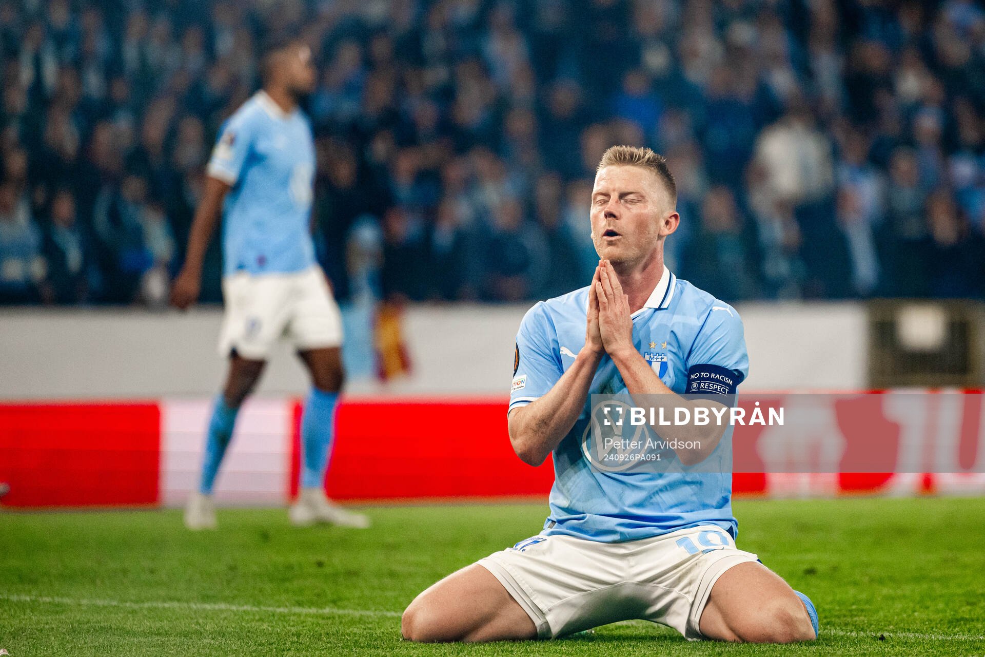 Anders Christiansen of Malmö FF looks dejected
