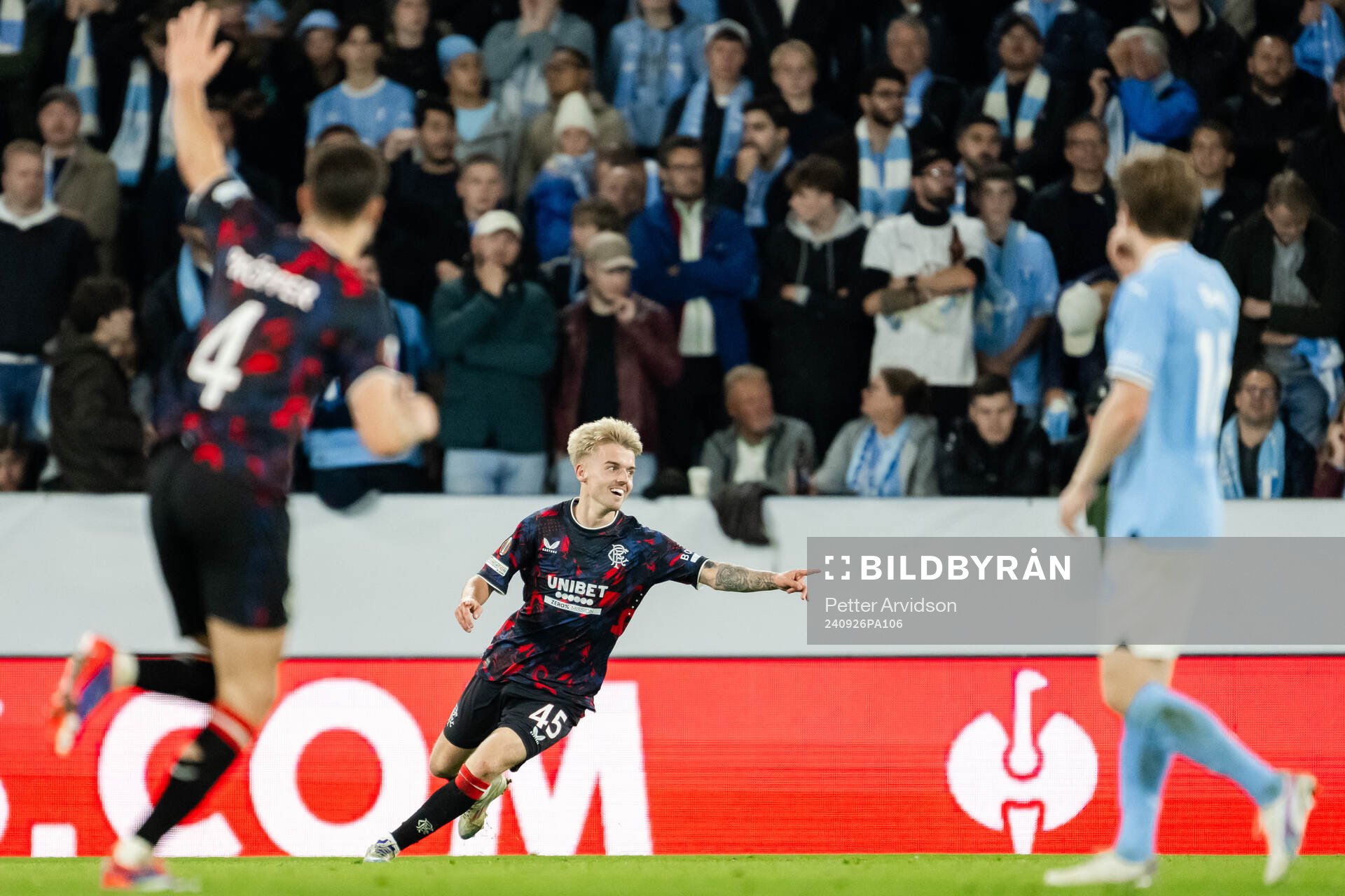 Ross McCausland of Rangers celebrates