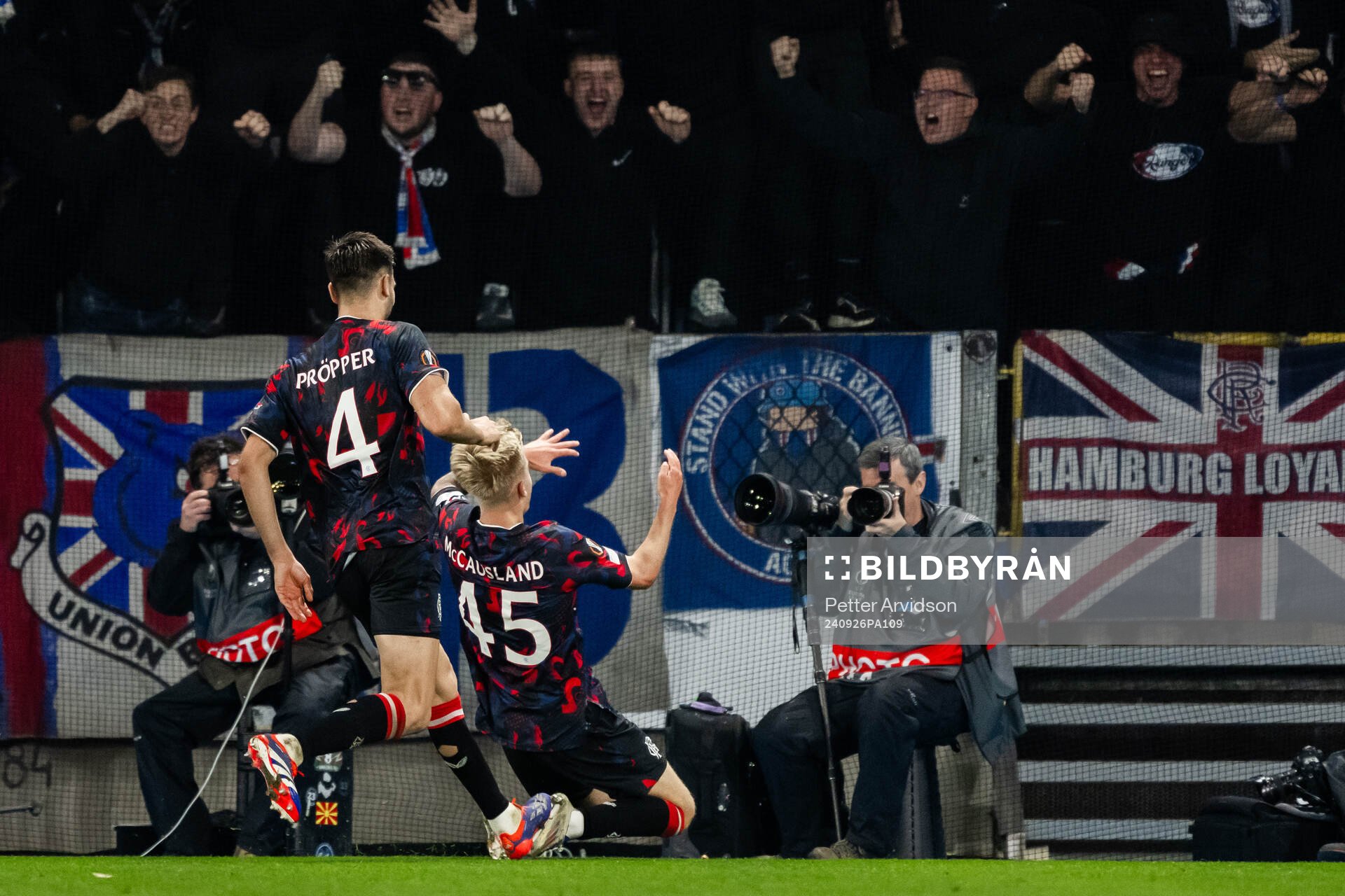 Ross McCausland of Rangers celebrates
