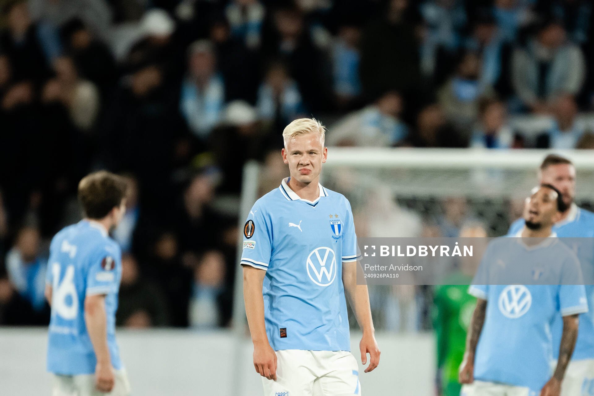 Otto Rosengren of Malmö FF looks dejected
