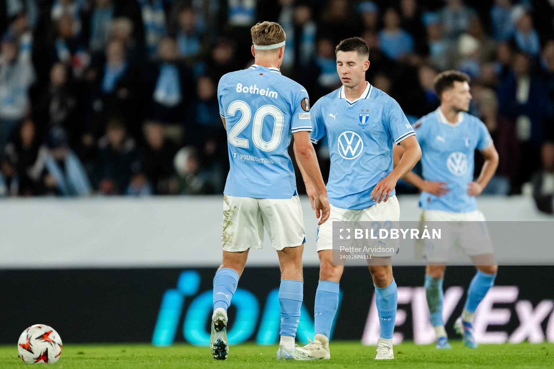 Lasse Berg Johnsen of Malmö FF looks dejected