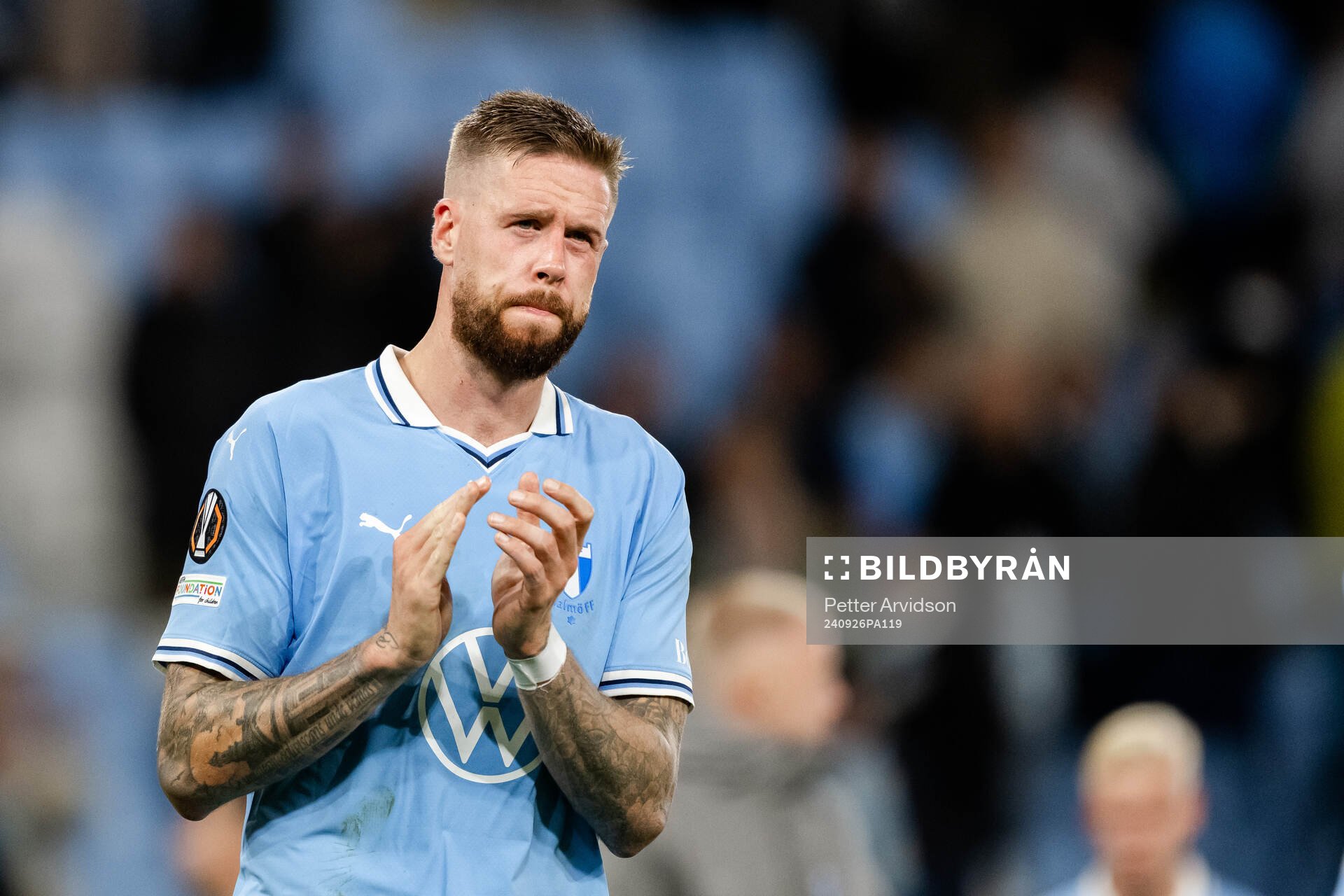 Pontus Jansson of Malmö FF looks dejected