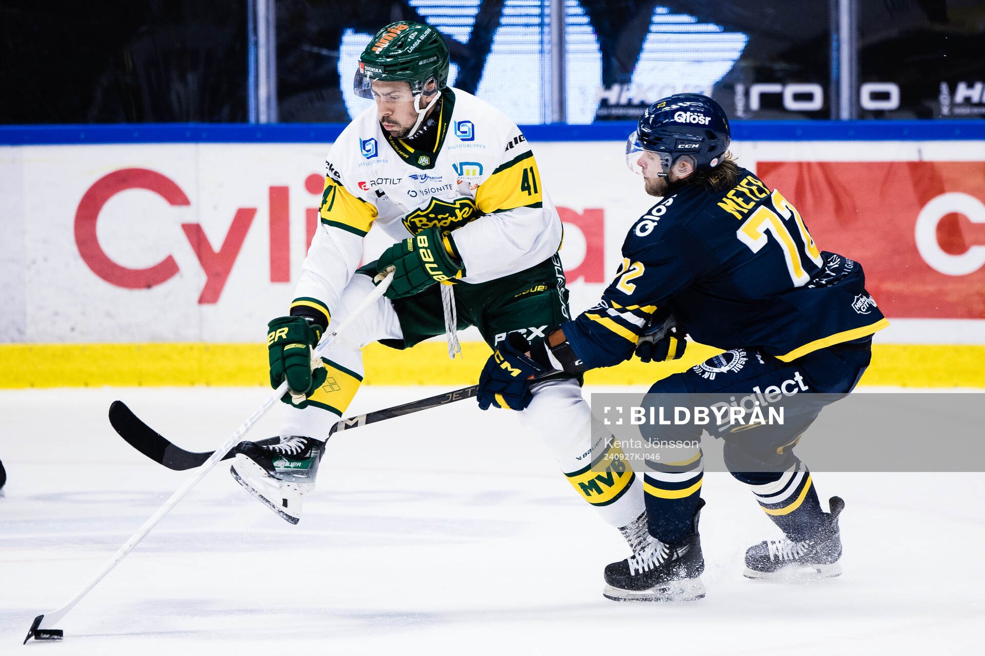Björklövens Maxime Fortier och Södertäljes Nicolai Meyer