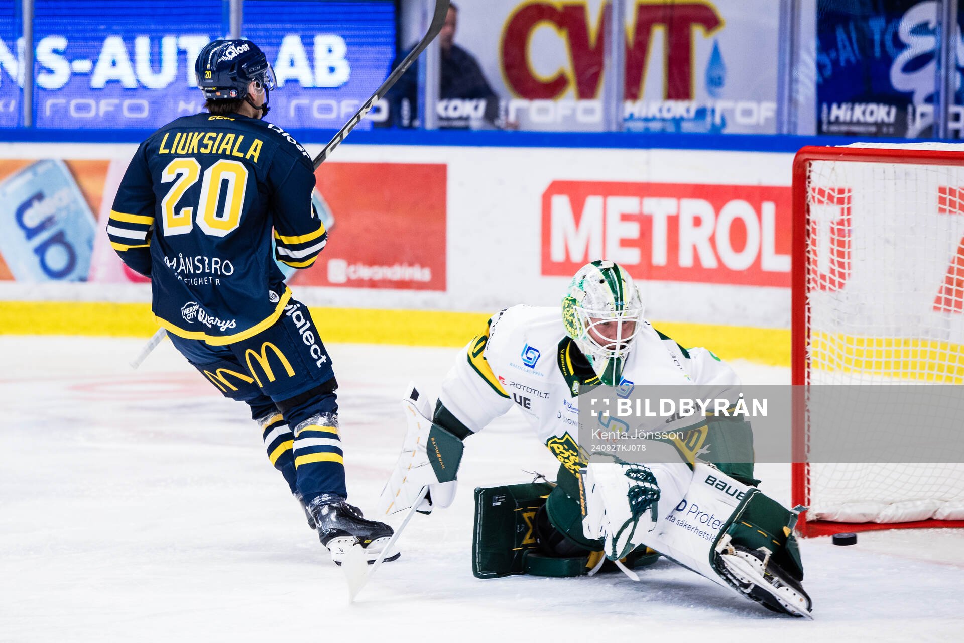 Södertäljes Juho Liuksiala gör 3-3 bakom Björklövens