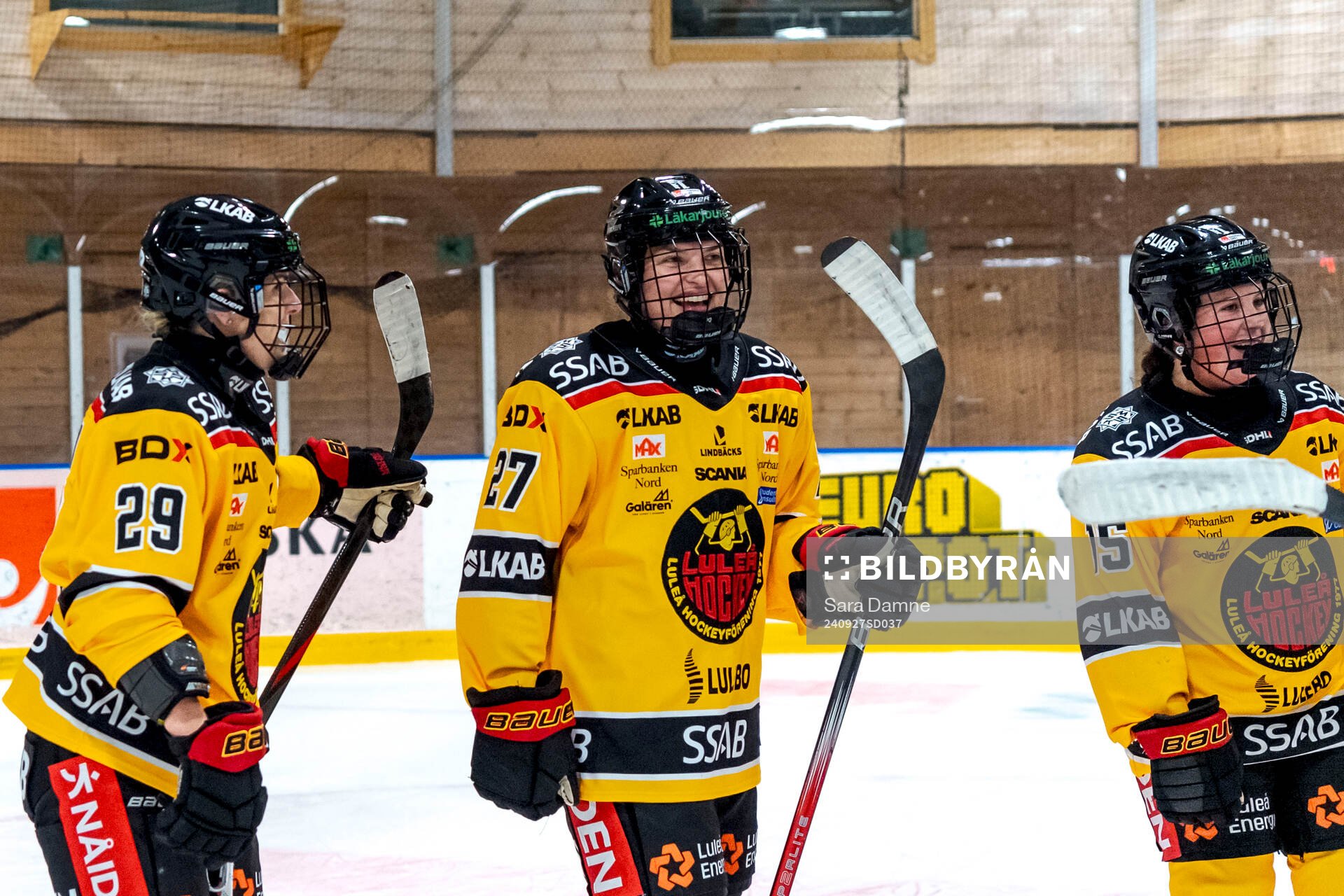 Luleås Jaycee Magwood jublar