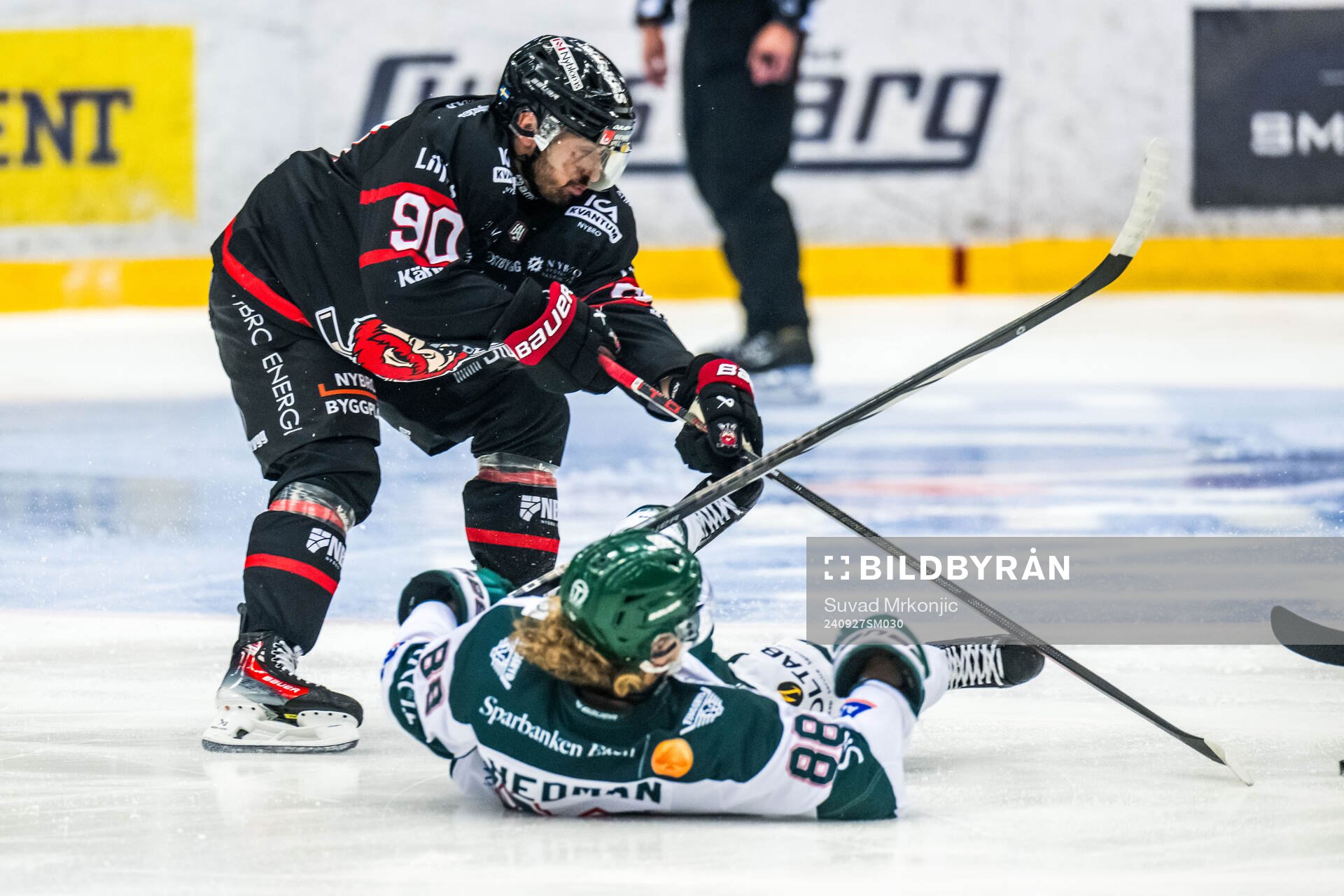 Nybros Kevin Karlsson och Tingsryds Linus Hedman