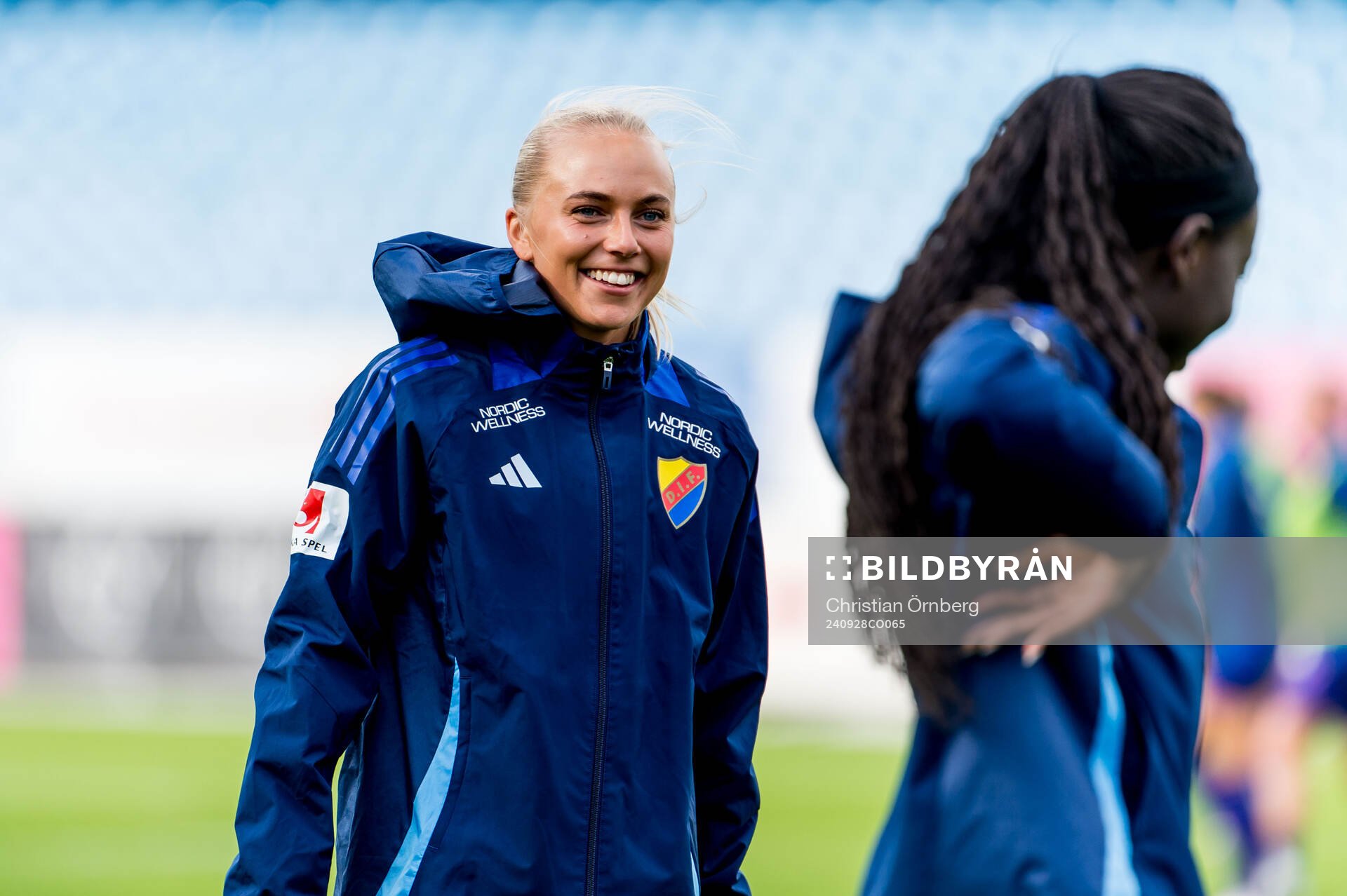 Djurgårdens Sara Lilja Vidlund inför fotbollsmatchen i Damallsvenskan mellan Trelleborg och Djurgården den 28 september 2024 i Trelleborg.