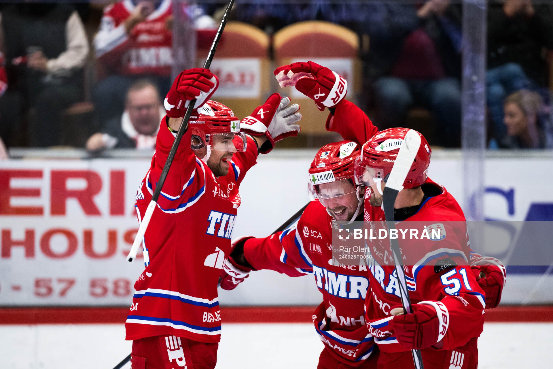 Timrås Emil Pettersson, Anton Lander, Jonathan Dahlén och