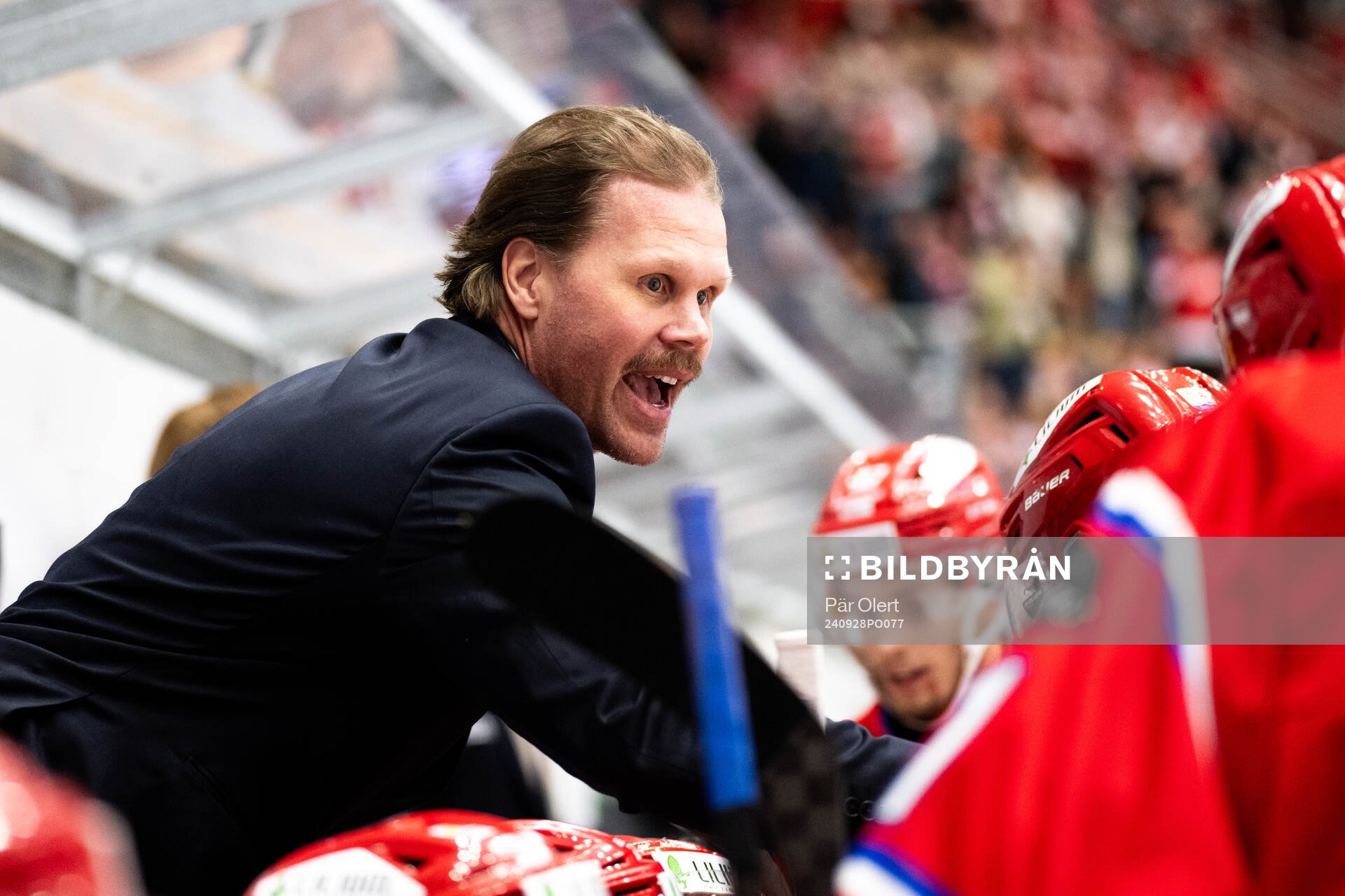 Timrås tränare Olli Jokinen jublar