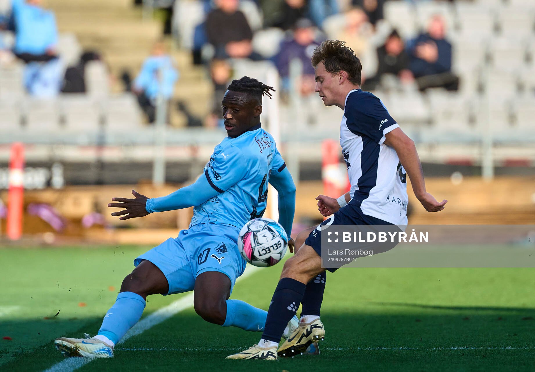AARHUS, DENMARK - SEPTEMBER 28: Stephen Odey of Randers FC