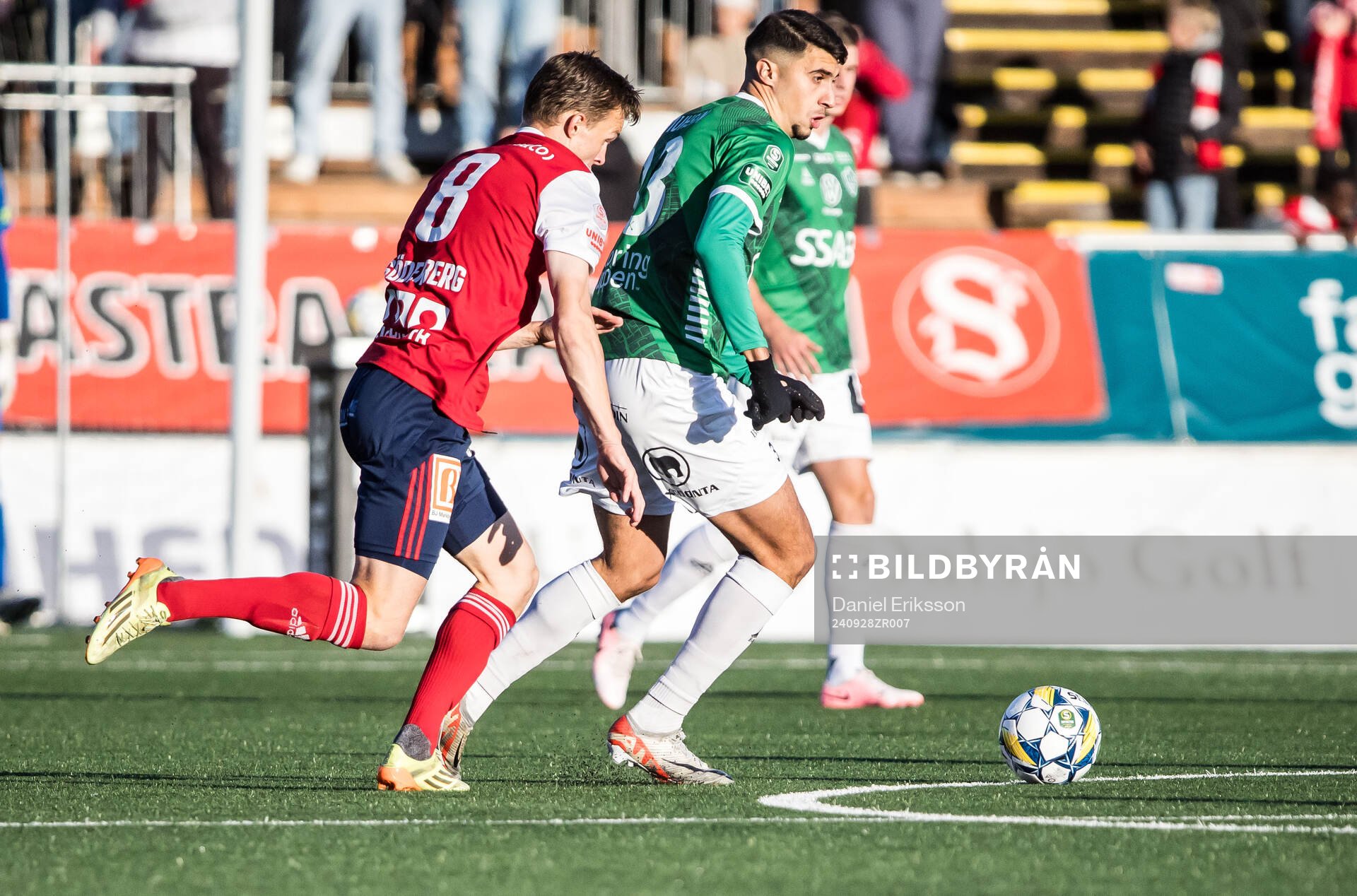 Sandvikens IFs Daniel Söderberg och Brages Amar Muhsin