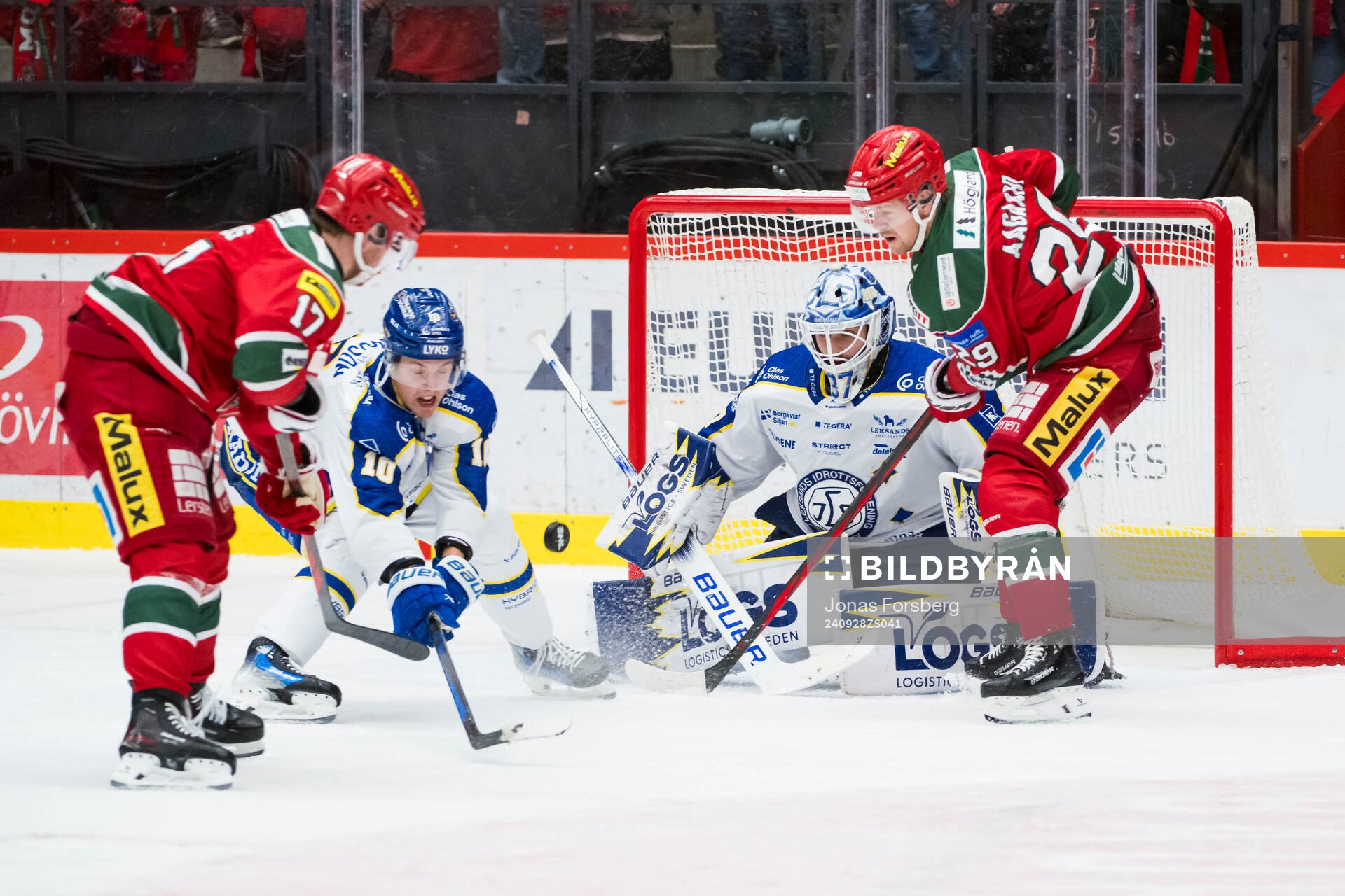 MoDos Riley Woods med Mikkel Aagaard och Leksands Anton
