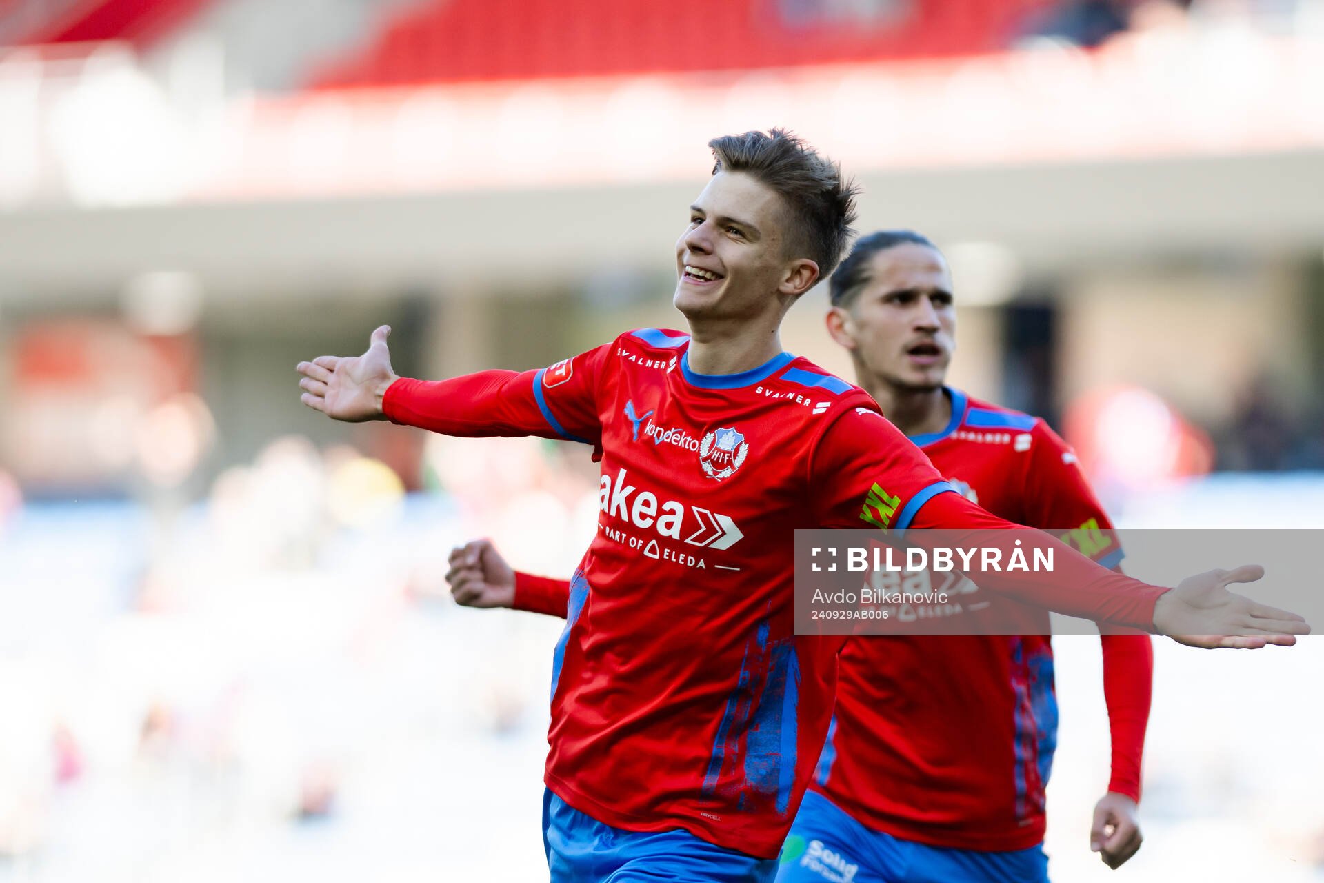 Helsingborgs Adrian Svanbäck jublar