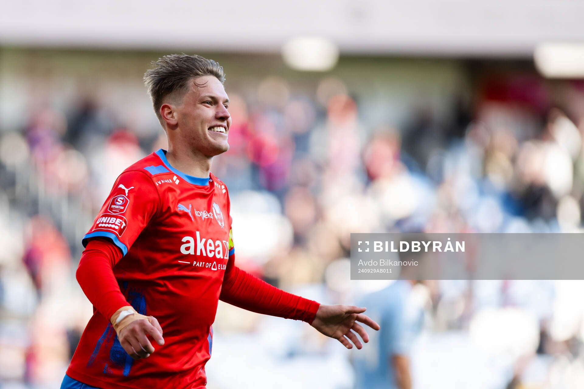 Helsingborgs Taylor Silverholt jublar