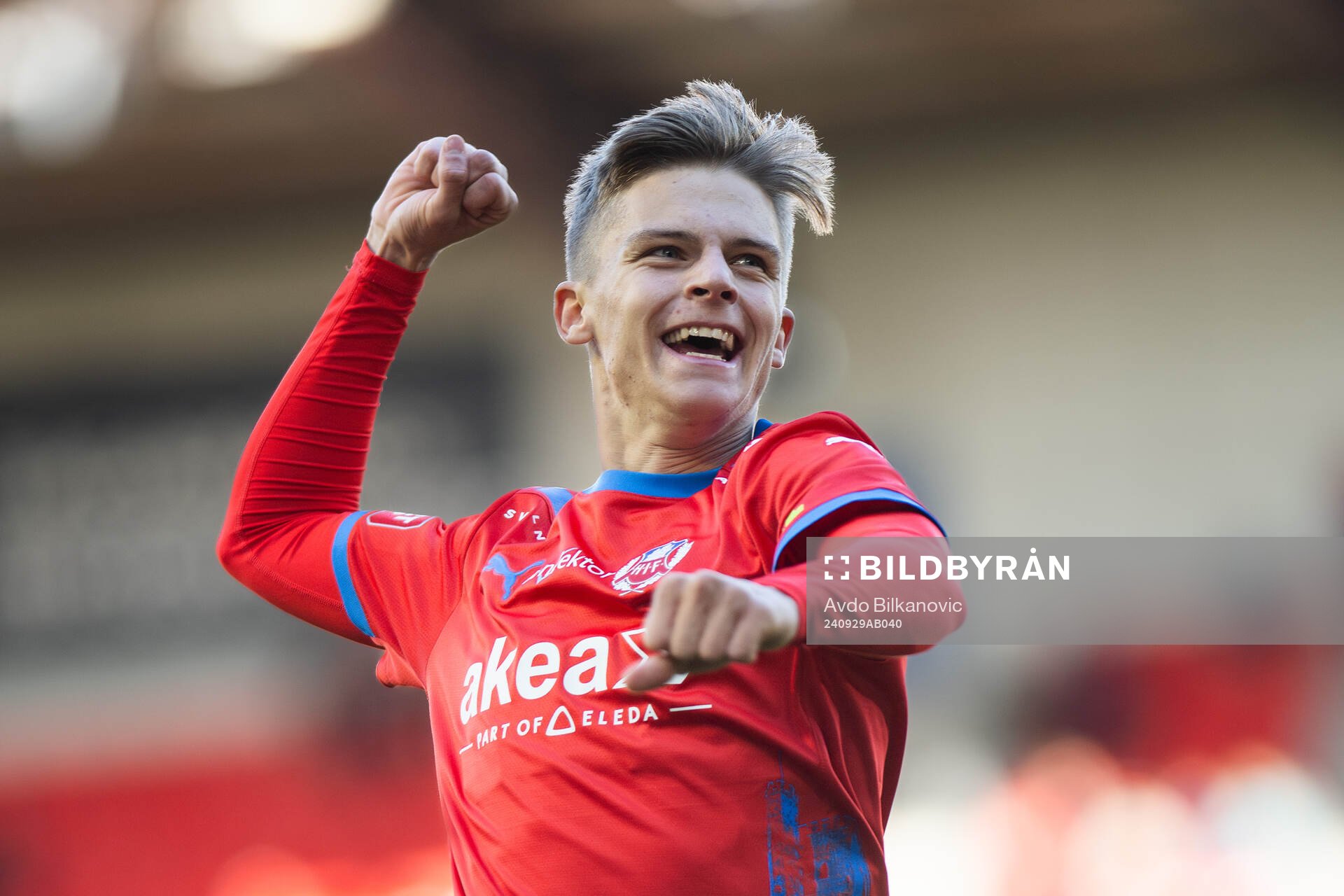 Helsingborgs Adrian Svanbäck jublar