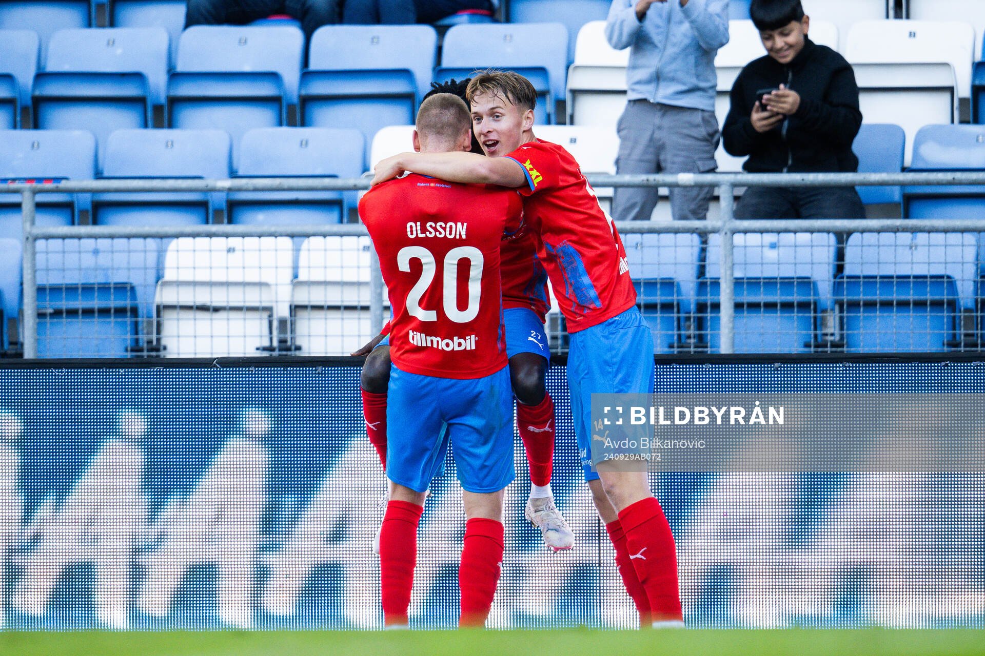 Helsingborgs Dennis Olsson, Lukas Kjellnäs och Benjamin