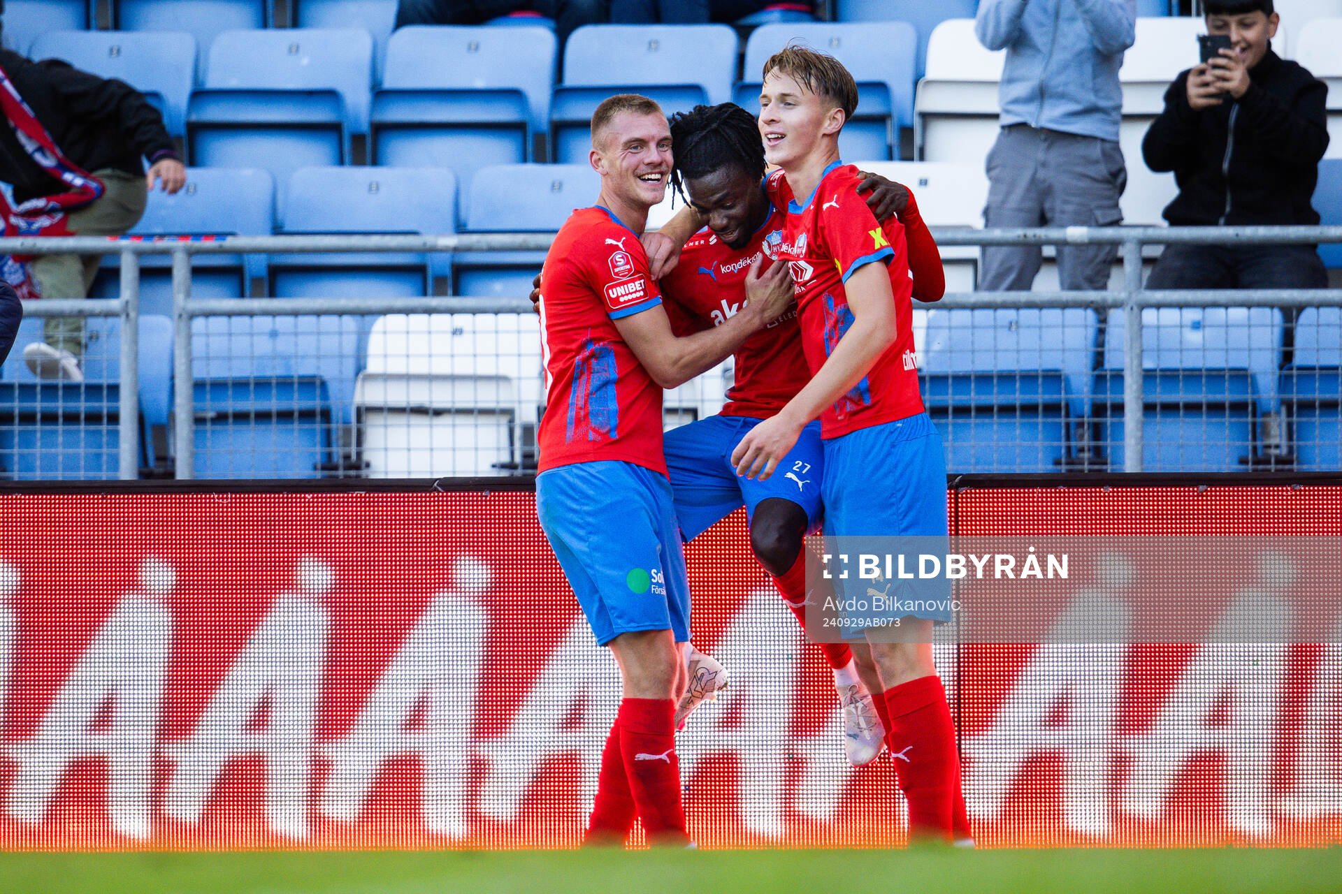 Helsingborgs Dennis Olsson, Lukas Kjellnäs och Benjamin