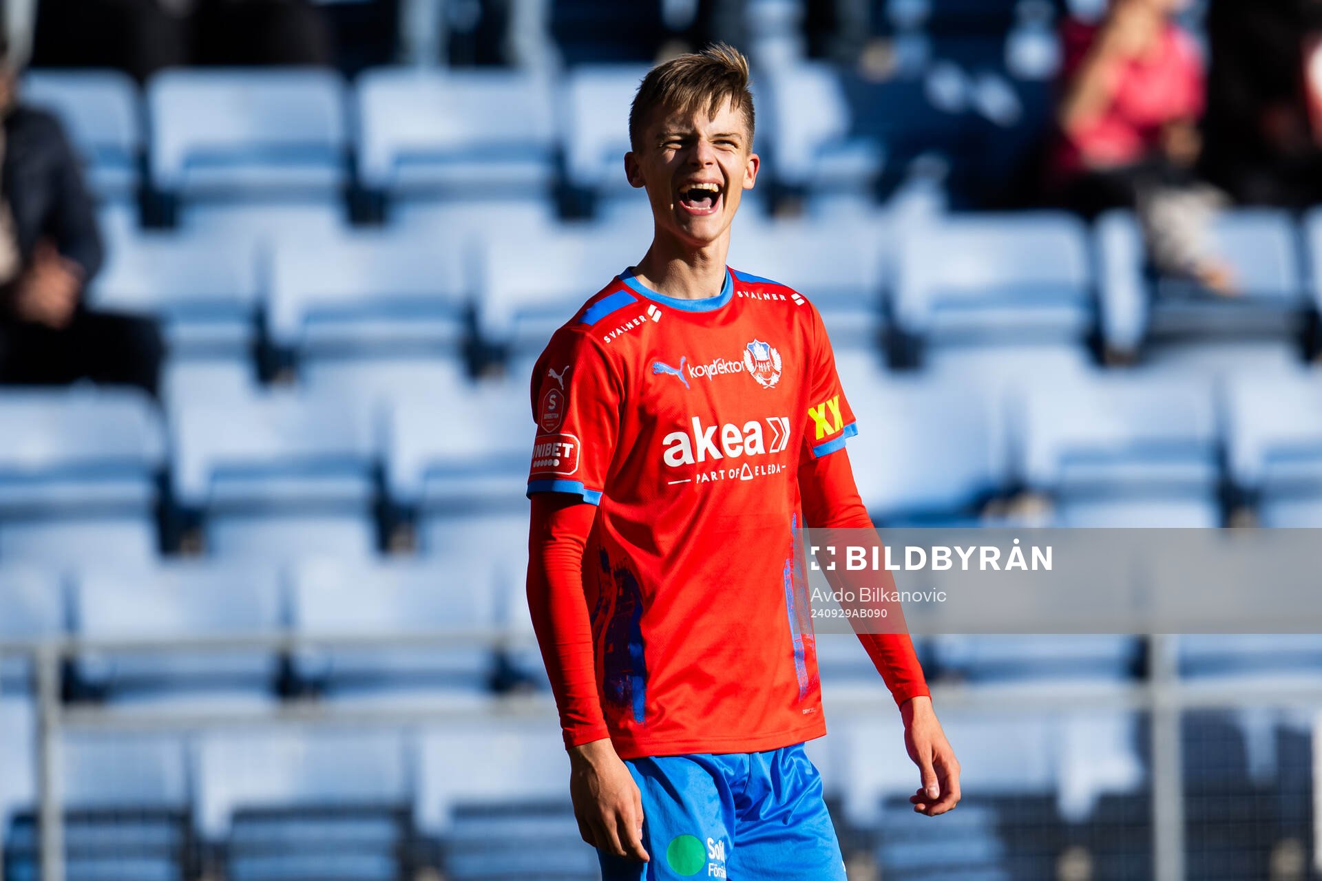 Helsingborgs Adrian Svanbäck jublar