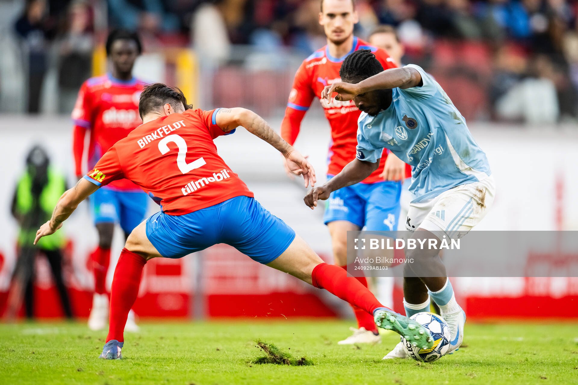 Helsingborgs Jon Birkfeldt och Gefles York Rafael