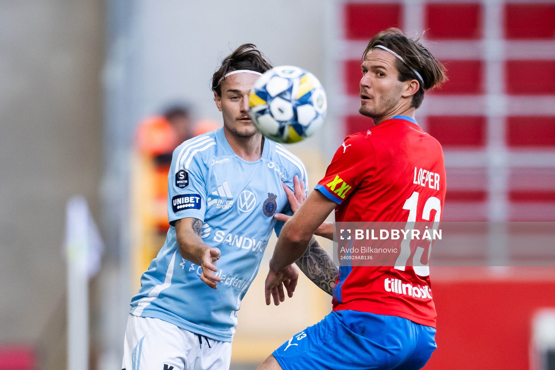 Helsingborgs Wilhelm Loeper och Gefles Adrian Edqvist