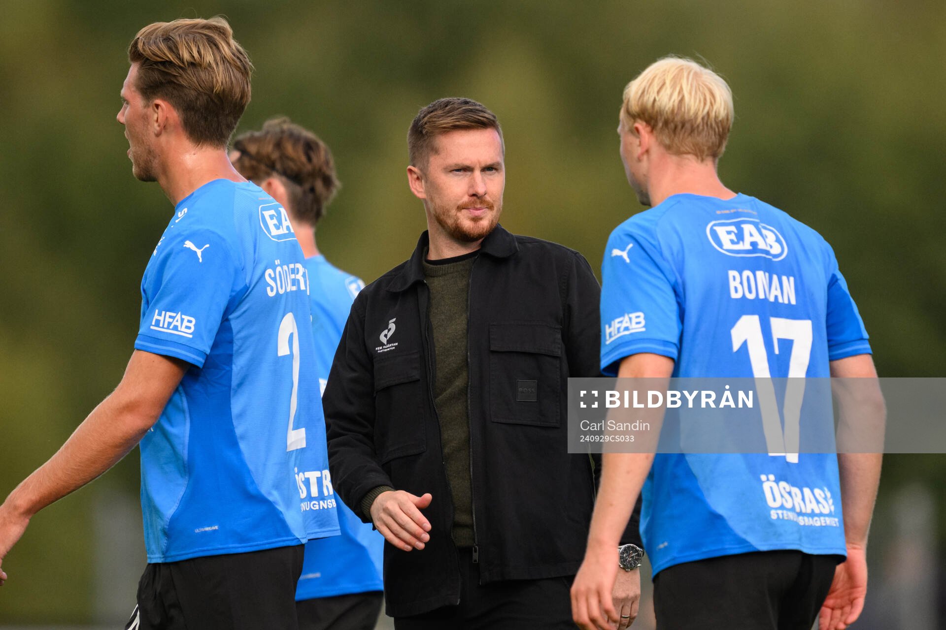 Halmstads huvudtränare Johan Lindholm efter fotbollsmatchen i Allsvenskan mellan Halmstad och IFK Norrköping den 29 september 2024 i Halmstad.