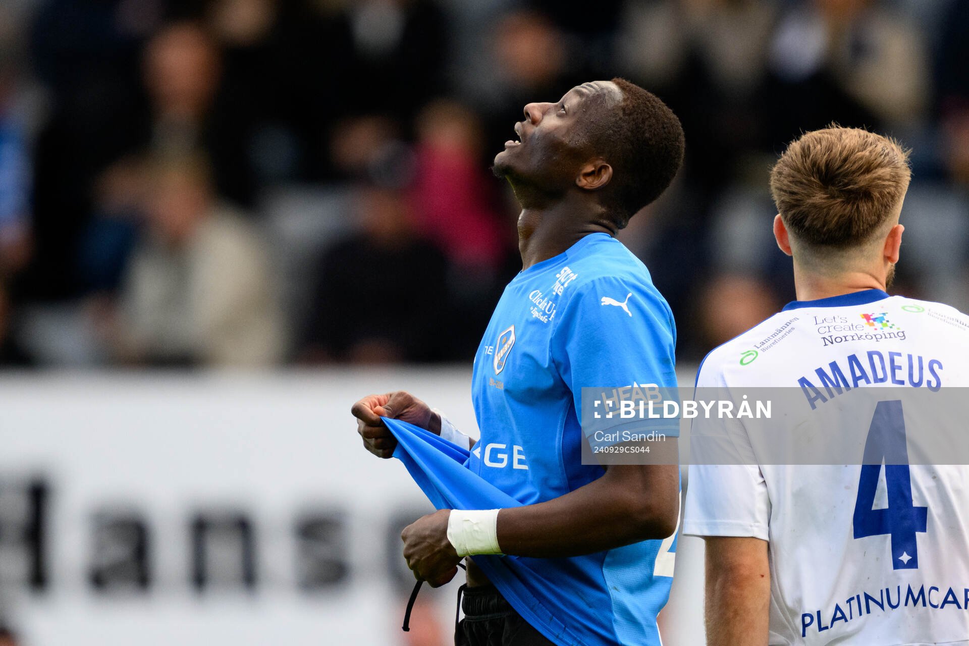 Halmstads Yannick Agnero deppar
